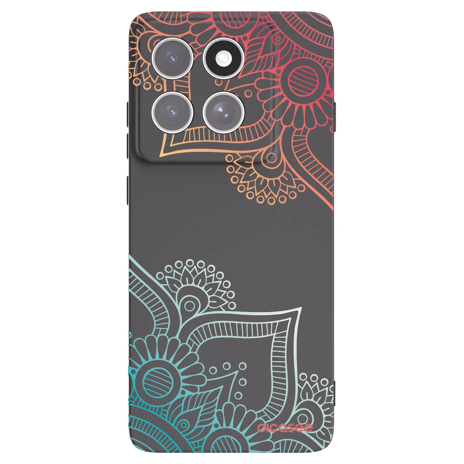 Picasee crna silikonska maskica za Motorola Edge 60 Pro - Flowers pattern