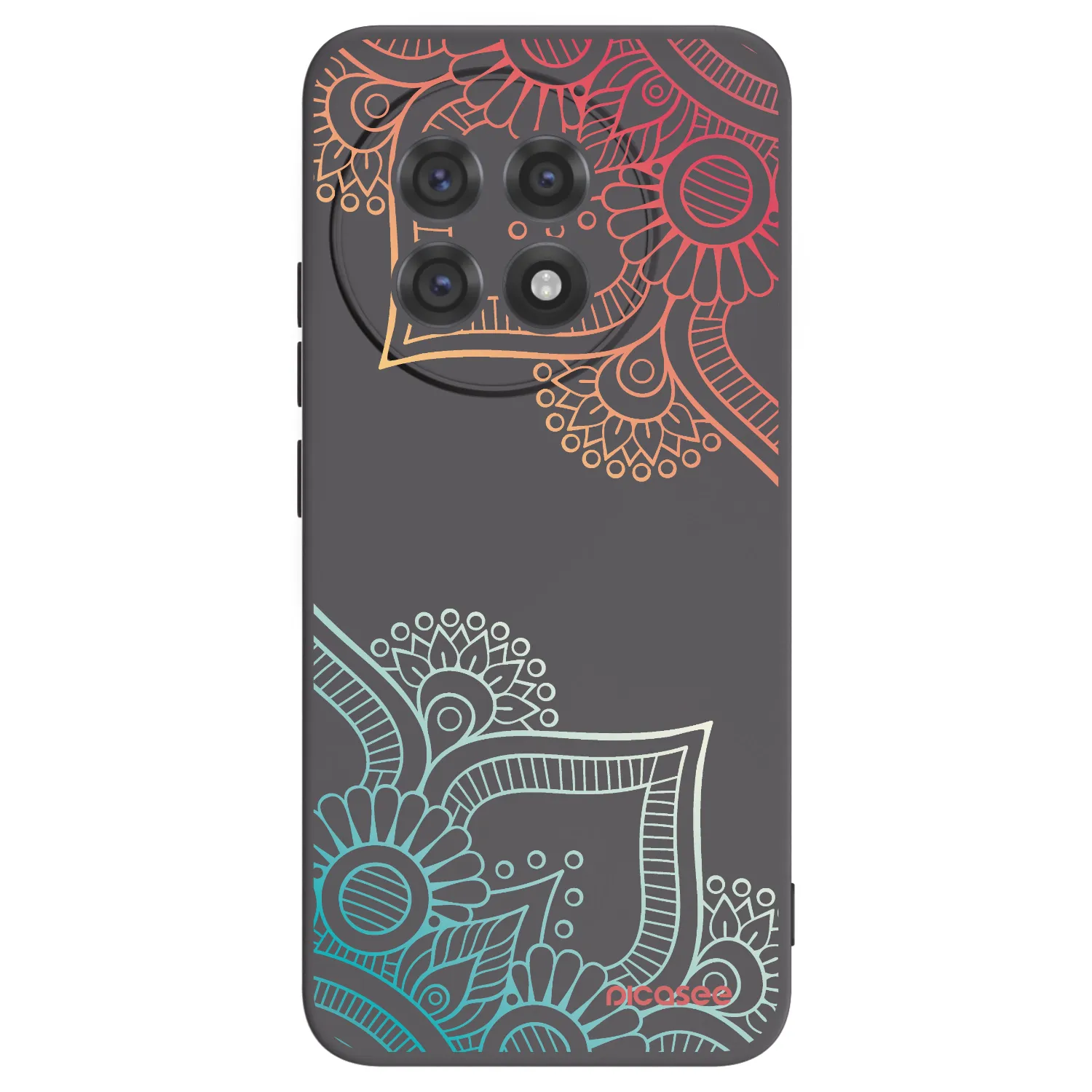Picasee crna silikonska maskica za OnePlus 13R 5G - Flowers pattern