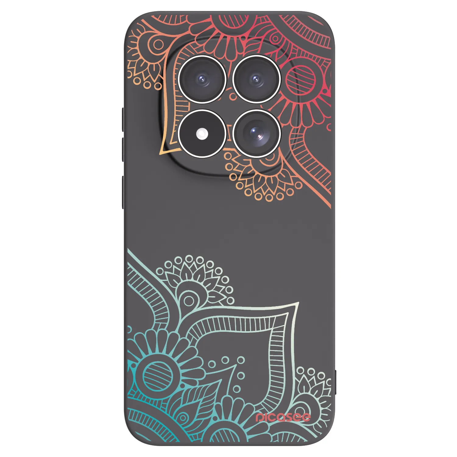 Picasee crna silikonska maskica za Xiaomi Redmi Note 15 Pro 4G - Flowers pattern