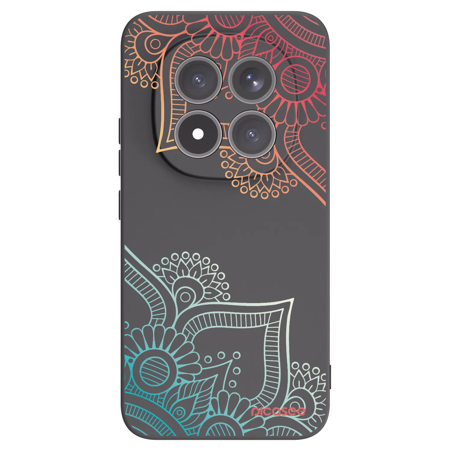 Picasee crna silikonska maskica za Xiaomi Redmi Note 15 Pro+ - Flowers pattern