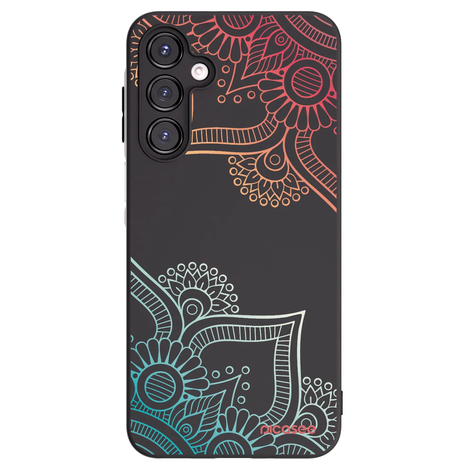 Picasee crna silikonska maskica za Samsung Galaxy A16 4G - Flowers pattern