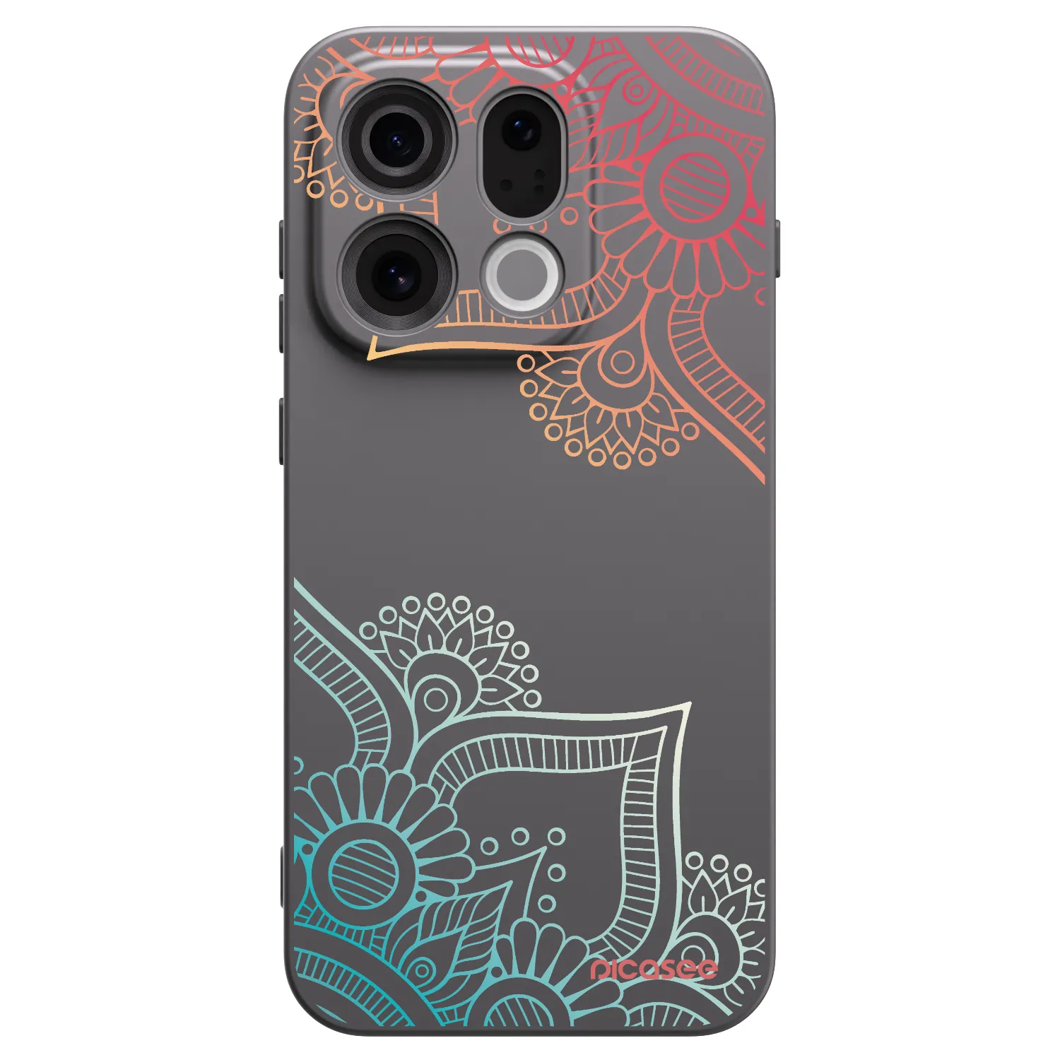 Picasee crna silikonska maskica za OPPO Find X9 - Flowers pattern