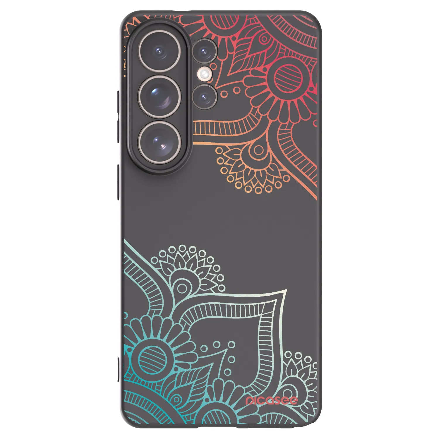 Picasee crna silikonska maskica za Samsung Galaxy S26 Ultra - Flowers pattern