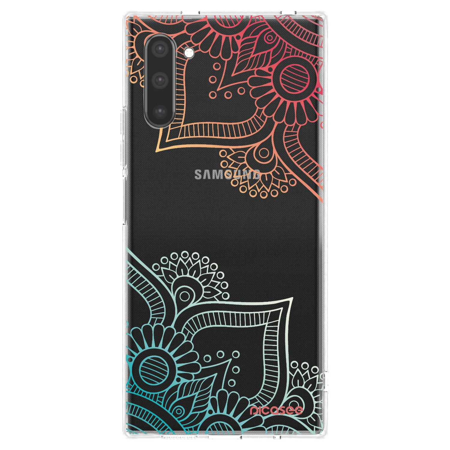 Picasee silikonska prozirna maskica za Samsung Galaxy Note 10 N970F - Flowers pattern