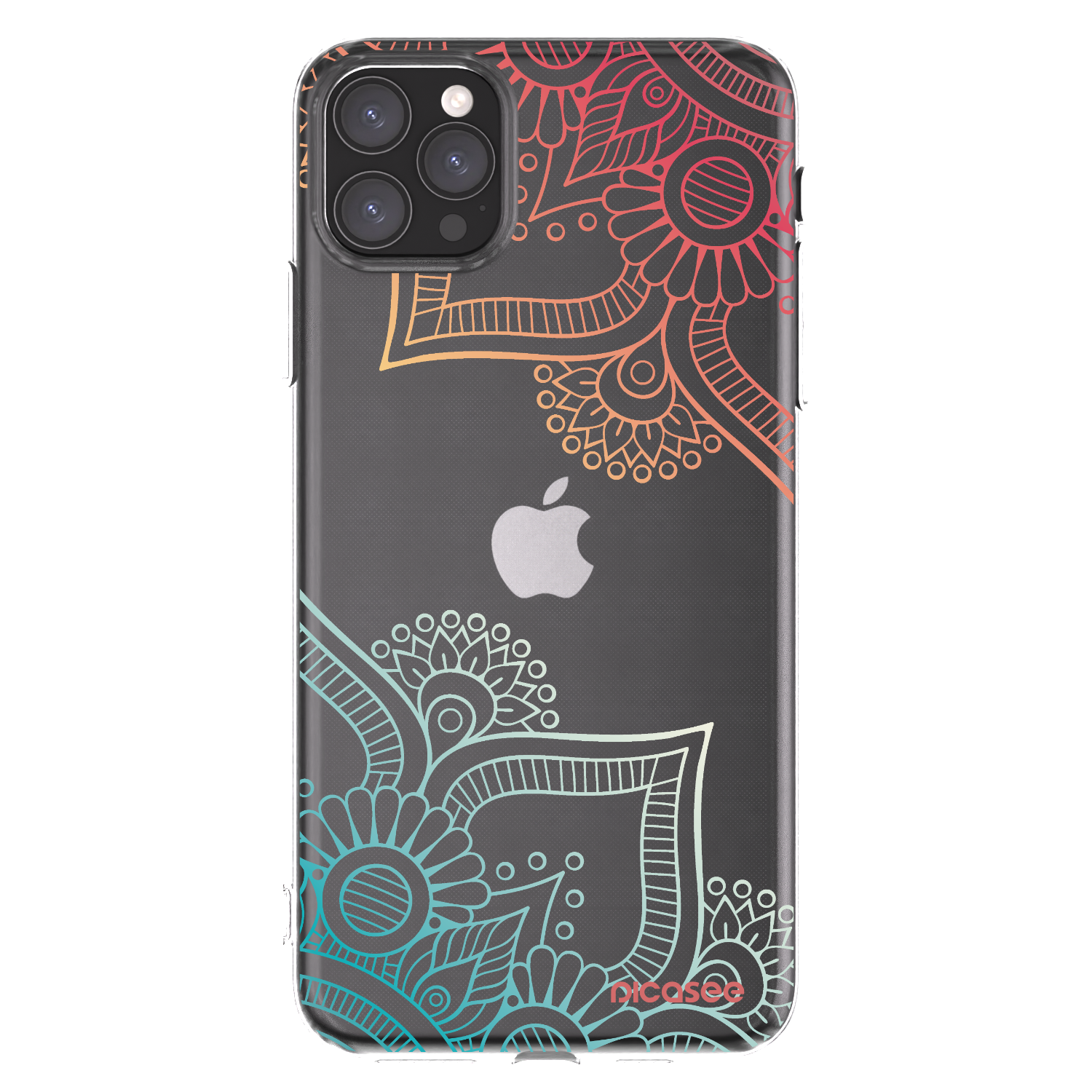 Picasee silikonska prozirna maskica za Apple iPhone 11 Pro Max - Flowers pattern