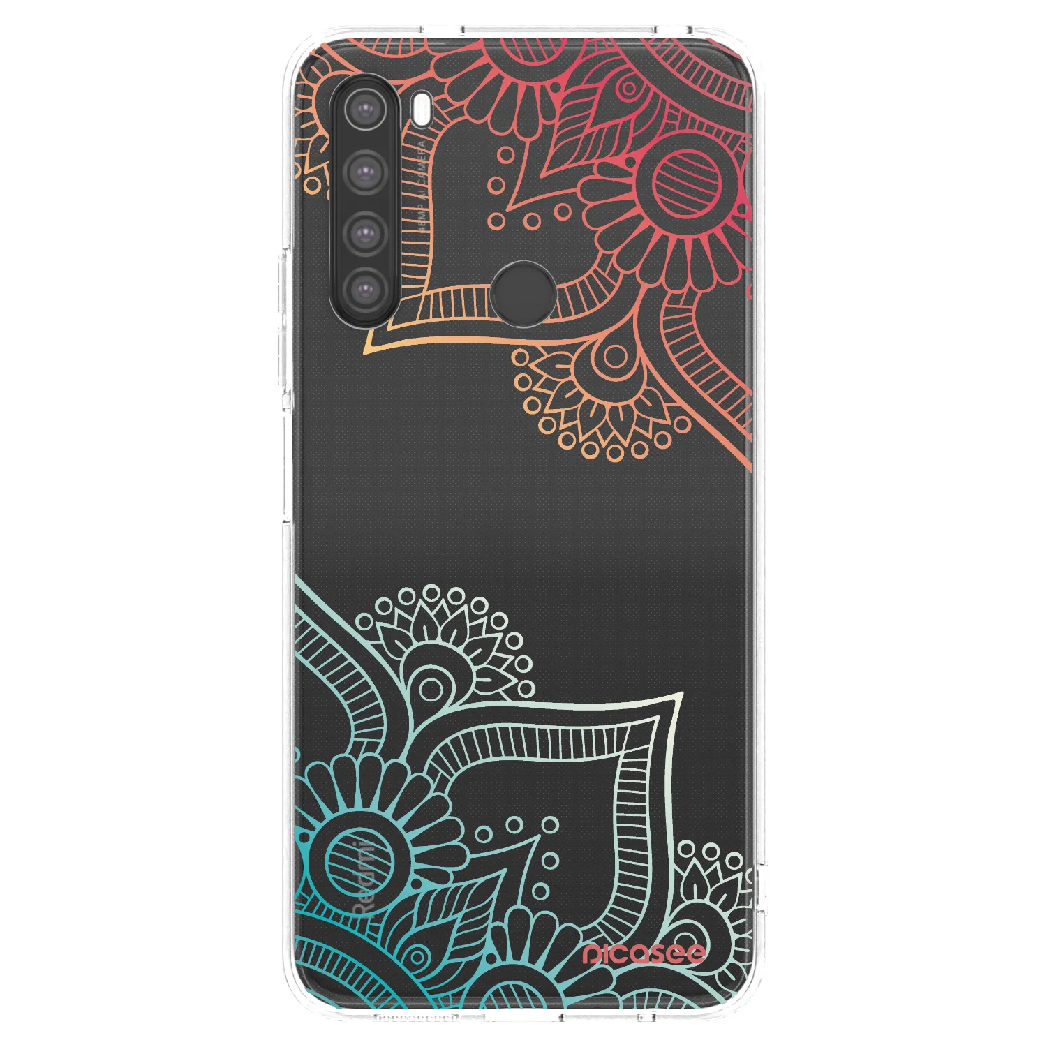 Picasee silikonska prozirna maskica za Xiaomi Redmi Note 8 - Flowers pattern