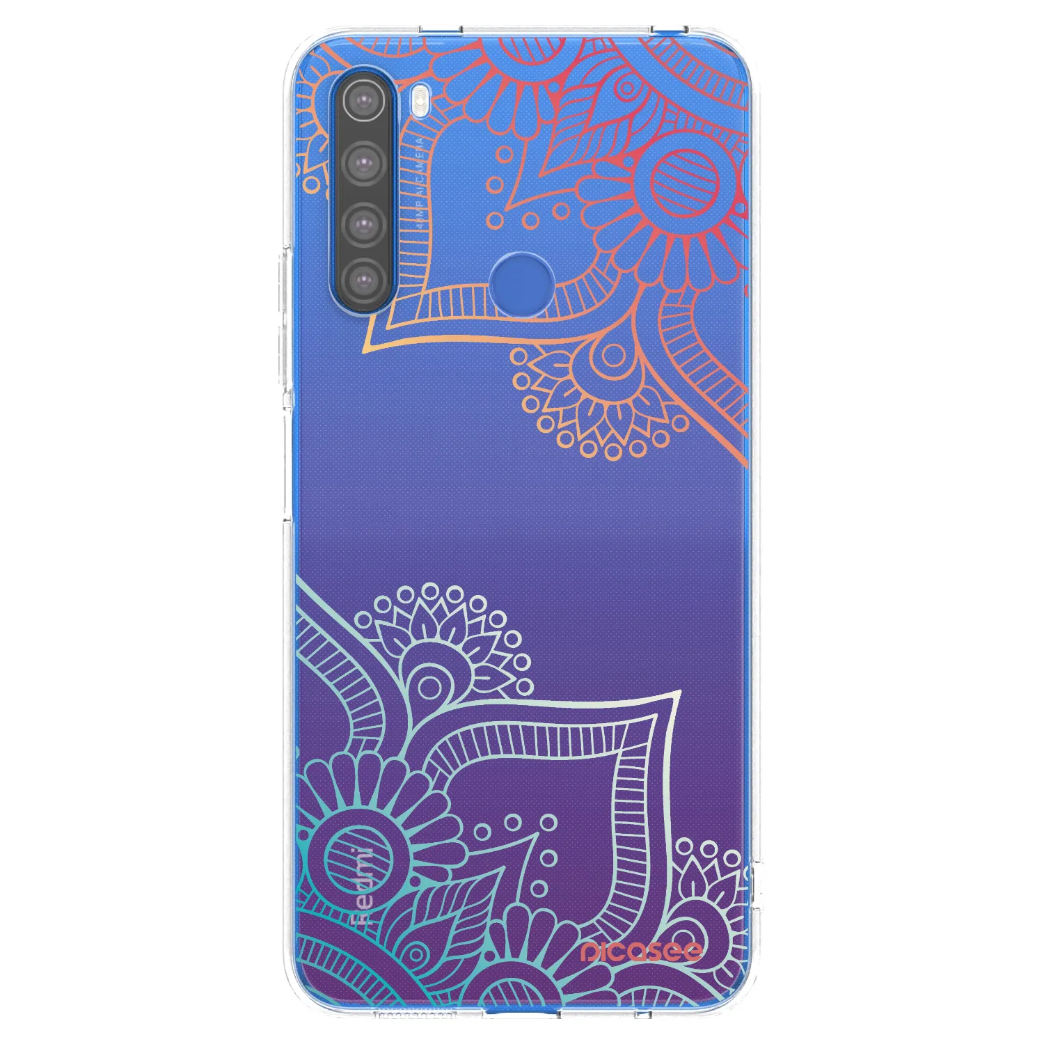 Picasee silikonska prozirna maskica za Xiaomi Redmi Note 8T - Flowers pattern