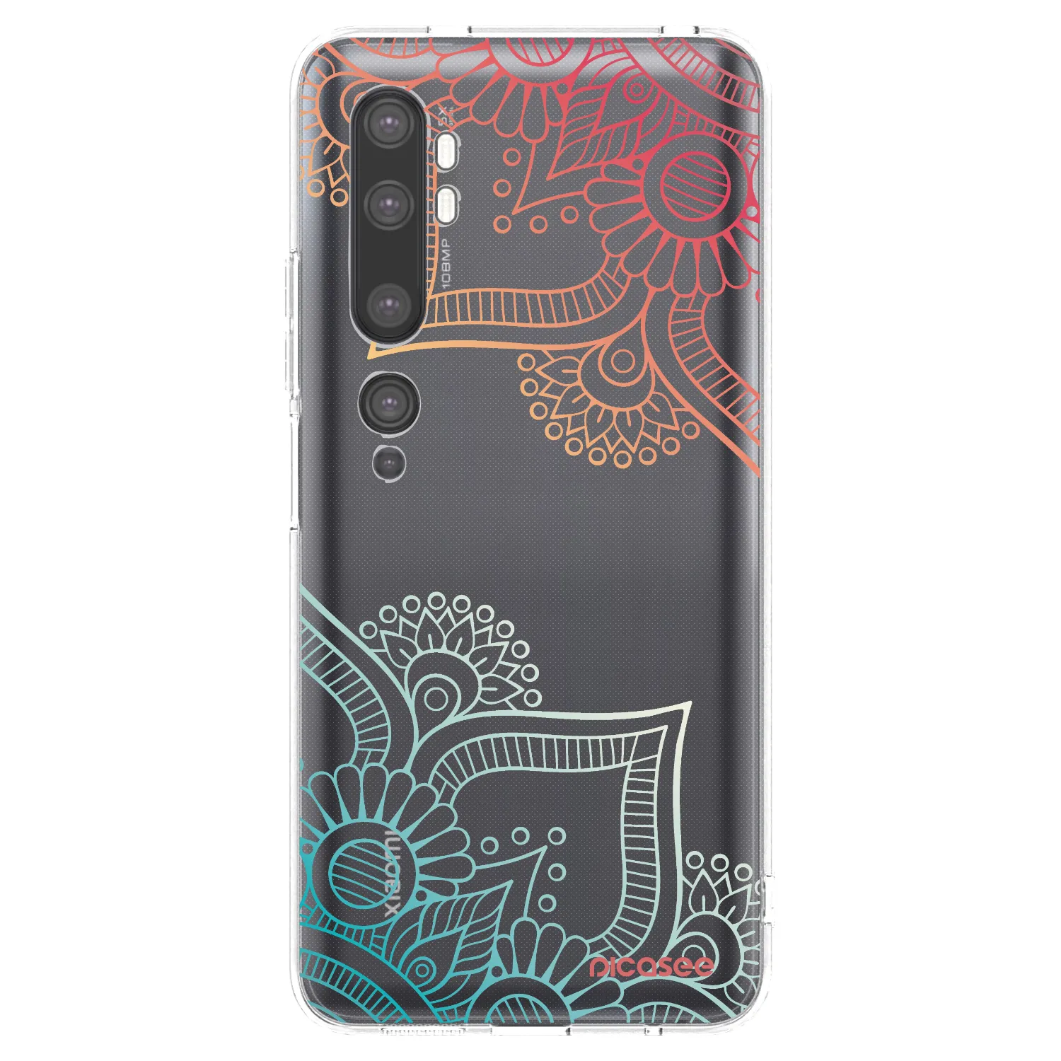 Picasee silikonska prozirna maskica za Xiaomi Mi Note 10 (Pro) - Flowers pattern