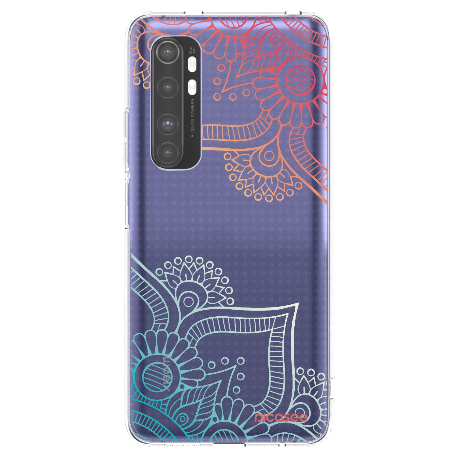 Picasee silikonska prozirna maskica za Xiaomi Mi Note 10 Lite - Flowers pattern