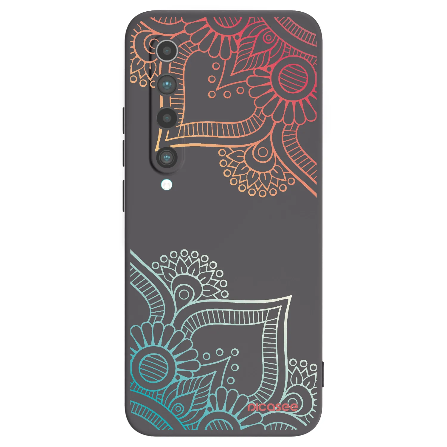 Picasee crna silikonska maskica za Xiaomi Mi 10 - Flowers pattern