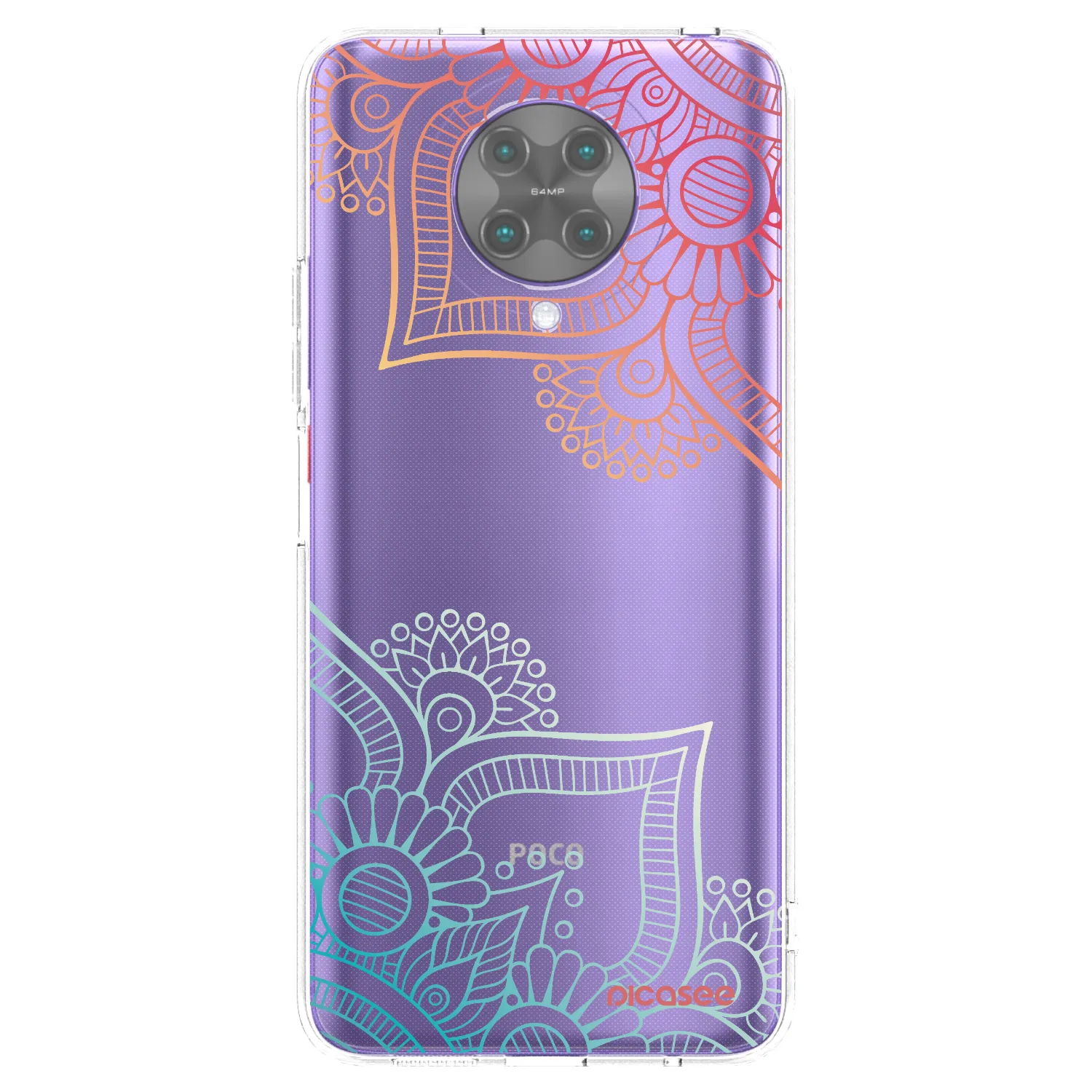Picasee silikonska prozirna maskica za Xiaomi Poco F2 Pro - Flowers pattern