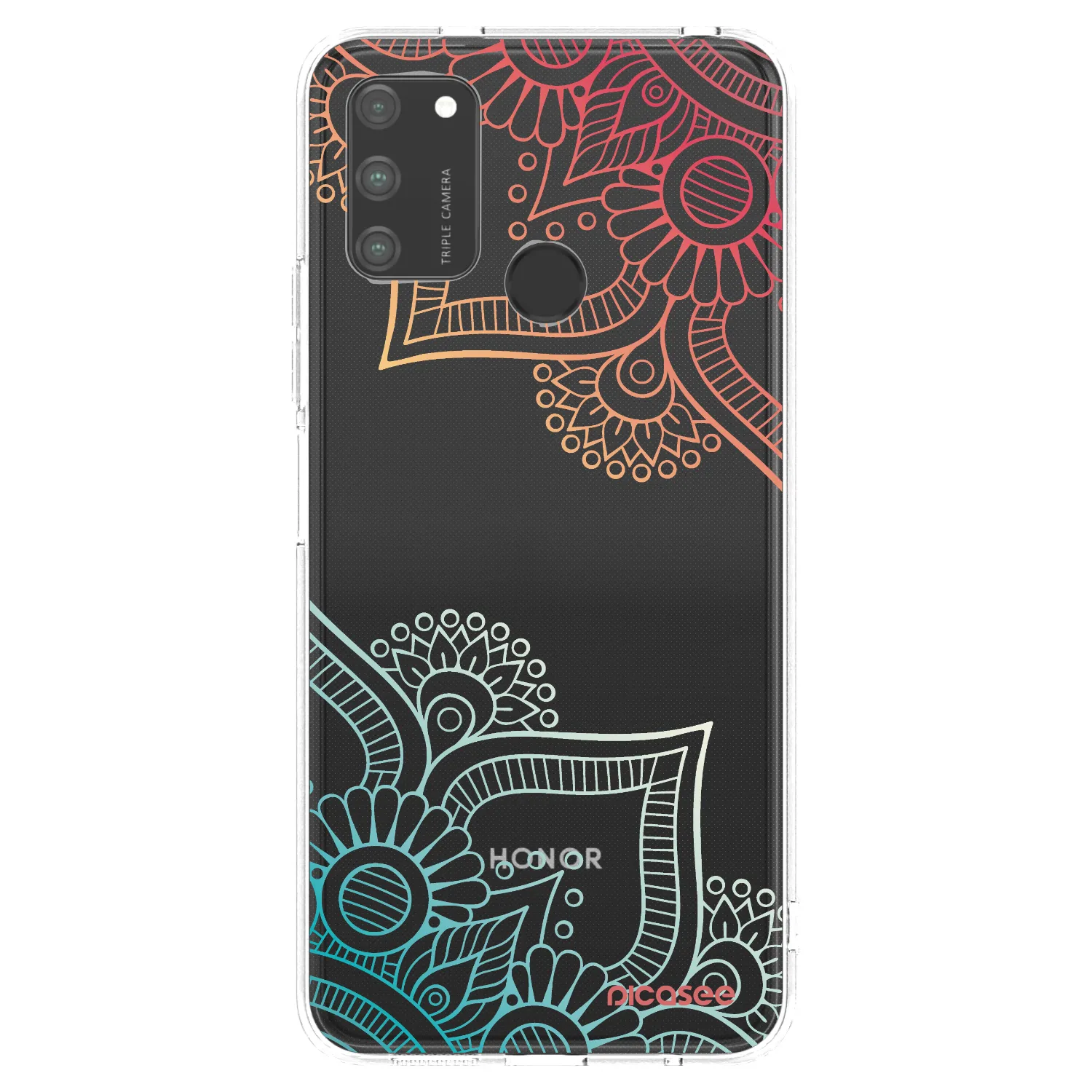 Picasee silikonska prozirna maskica za Honor 9A - Flowers pattern