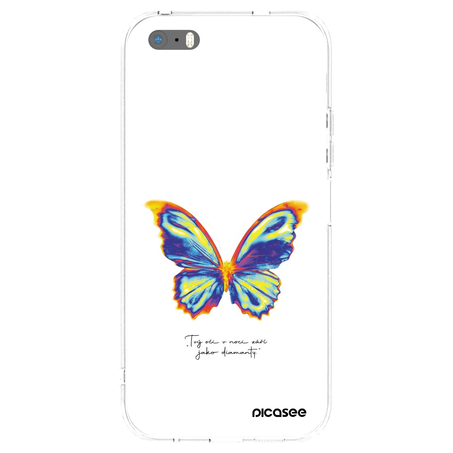 Picasee silikonska prozirna maskica za Apple iPhone 5/5S/SE - Diamanty White