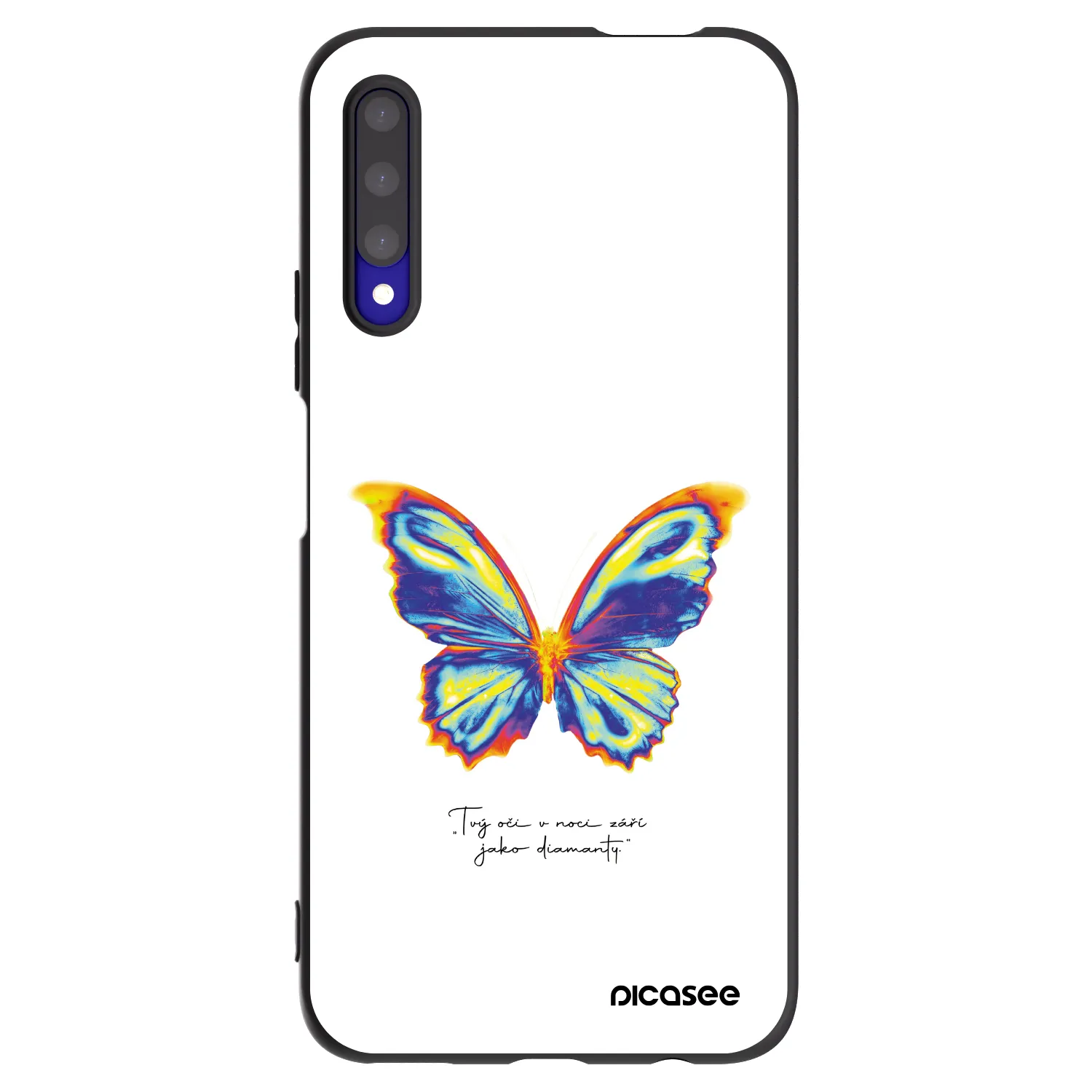 Picasee crna silikonska maskica za Honor 9X Pro - Diamanty White