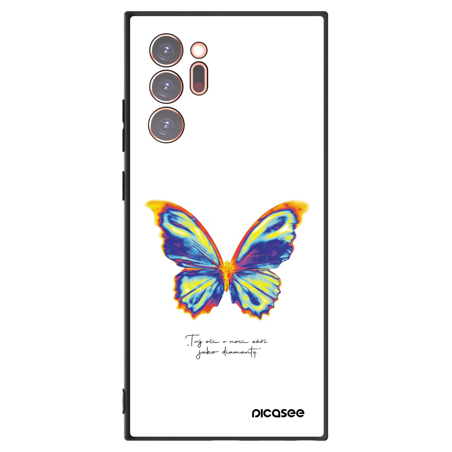 Picasee crna silikonska maskica za Samsung Galaxy Note 20 Ultra - Diamanty White