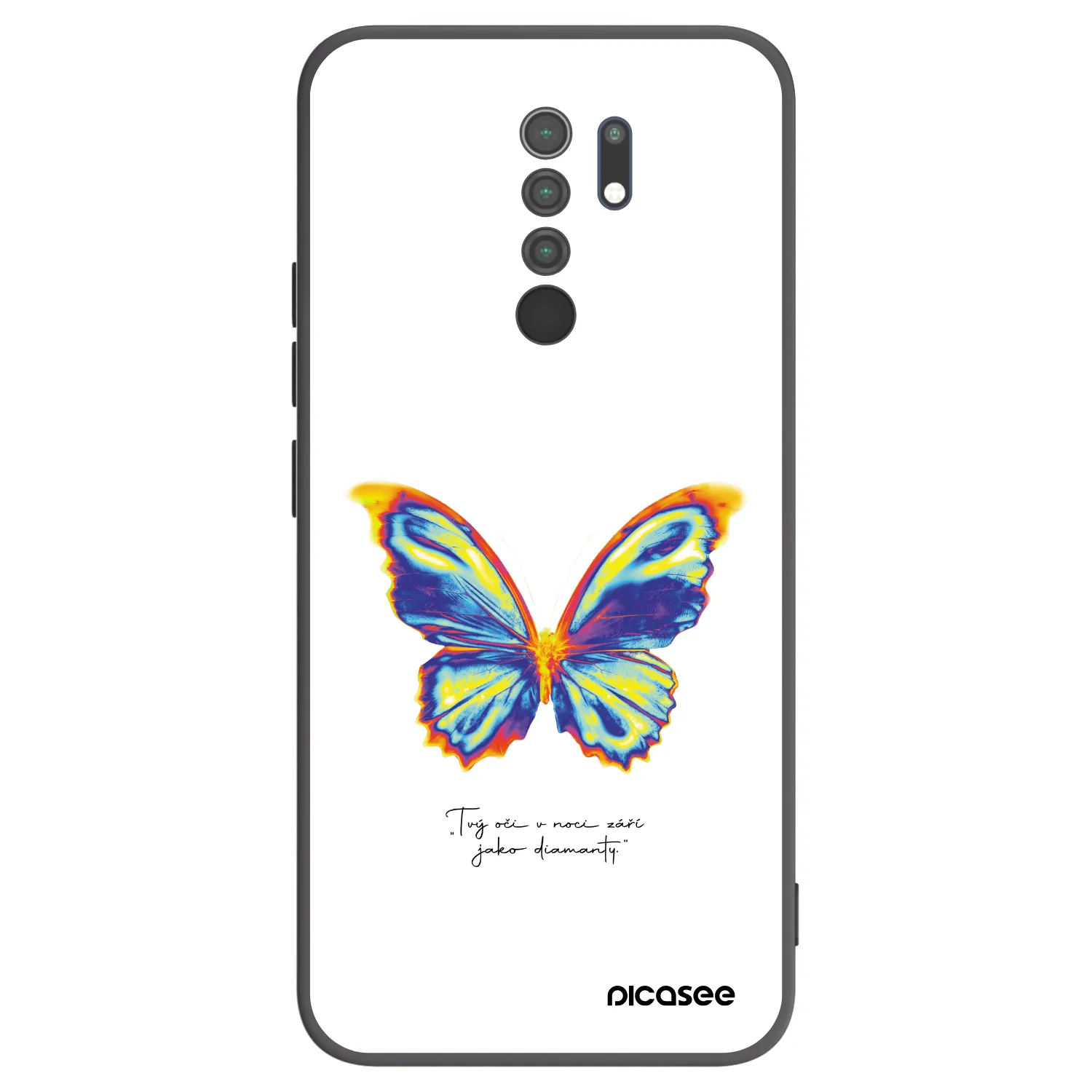 Picasee crna silikonska maskica za Xiaomi Redmi 9 - Diamanty White