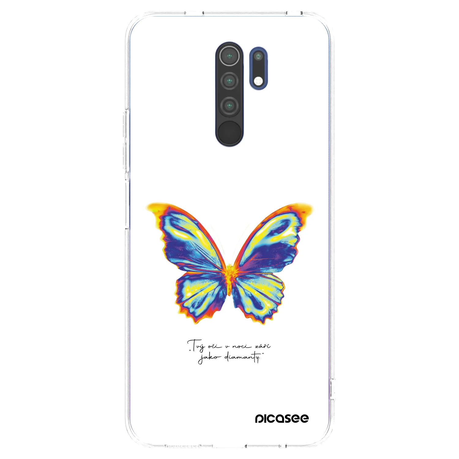 Picasee silikonska prozirna maskica za Xiaomi Redmi 9 - Diamanty White