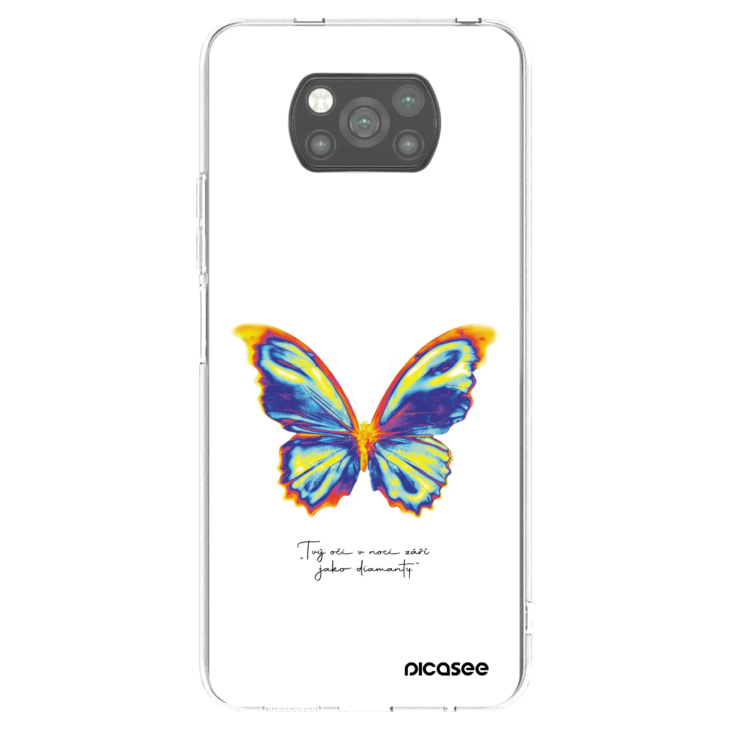 Picasee crna silikonska maskica za Xiaomi Poco X3 - Diamanty White