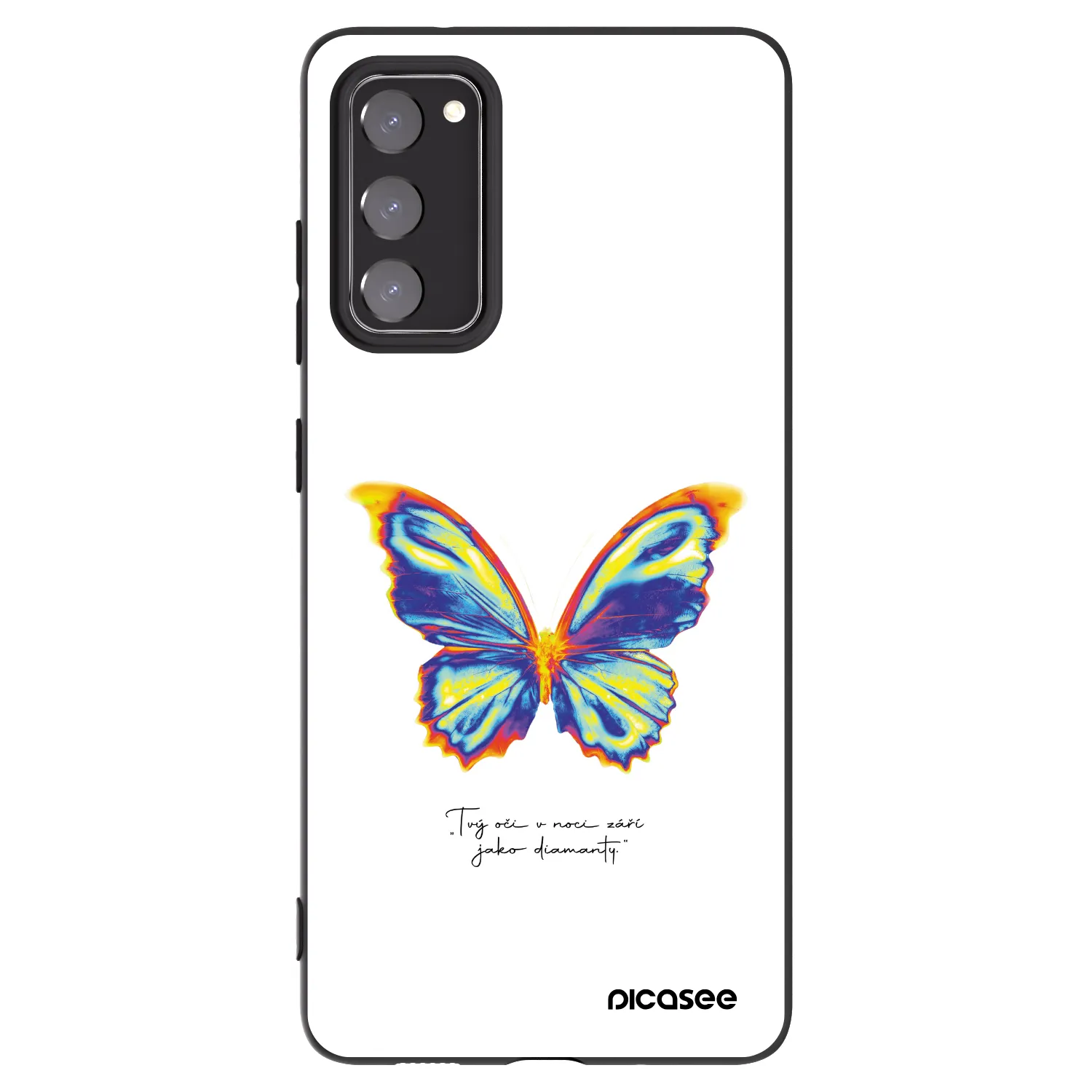 Picasee crna silikonska maskica za Samsung Galaxy S20 FE - Diamanty White