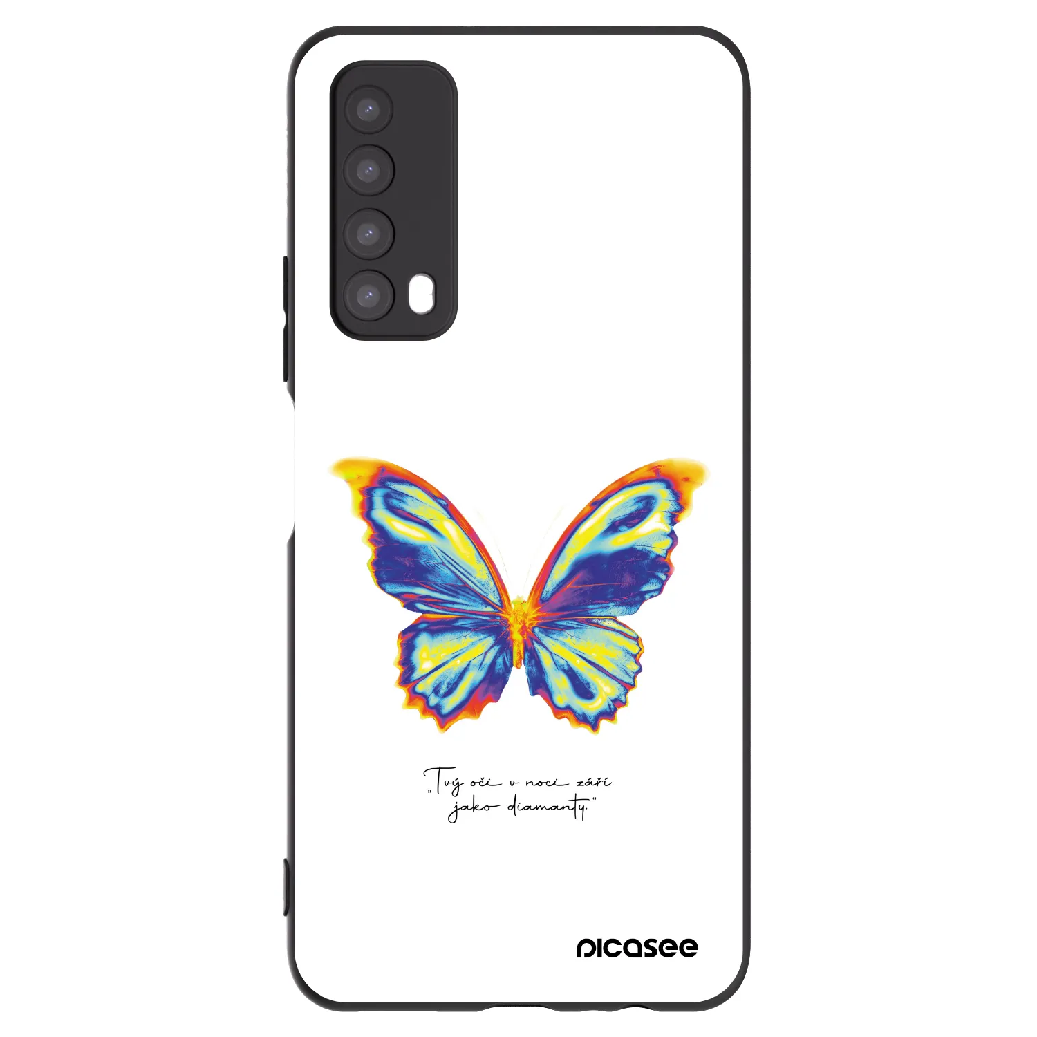 Picasee crna silikonska maskica za Huawei P Smart 2021 - Diamanty White