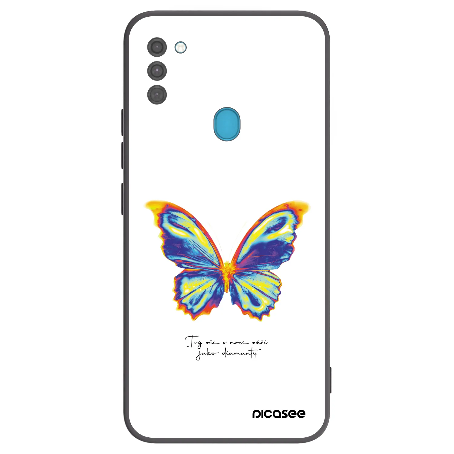 Picasee crna silikonska maskica za Samsung Galaxy M11 - Diamanty White