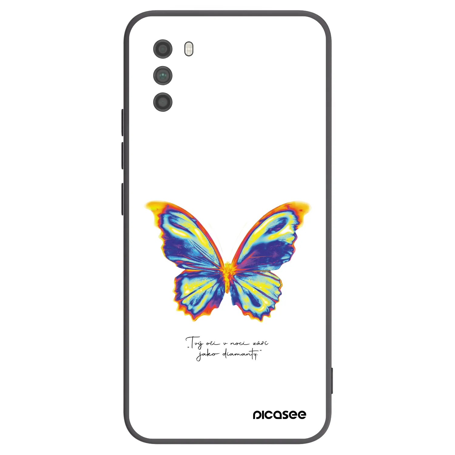 Picasee crna silikonska maskica za Xiaomi Poco M3 - Diamanty White