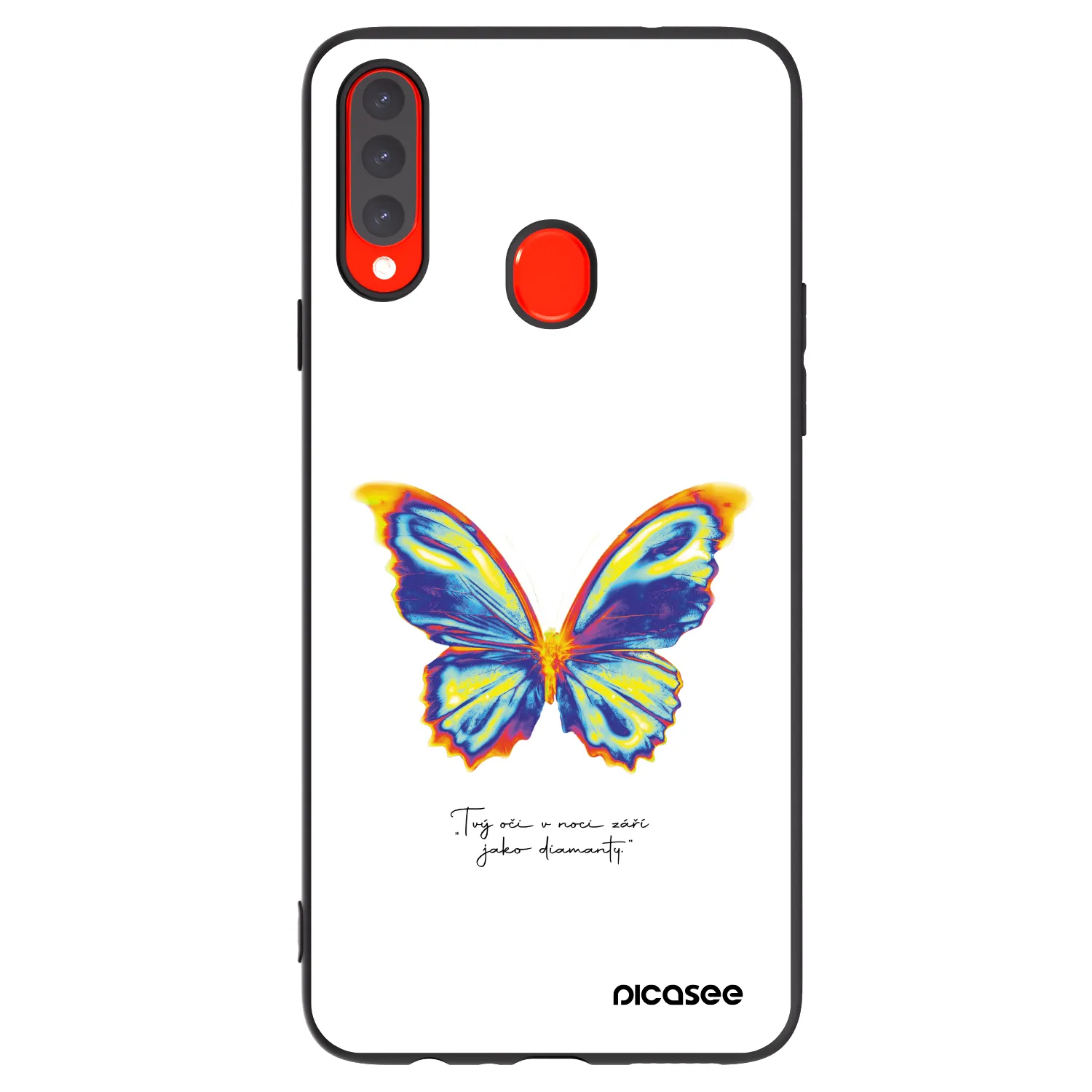 Picasee crna silikonska maskica za Samsung Galaxy A20s - Diamanty White