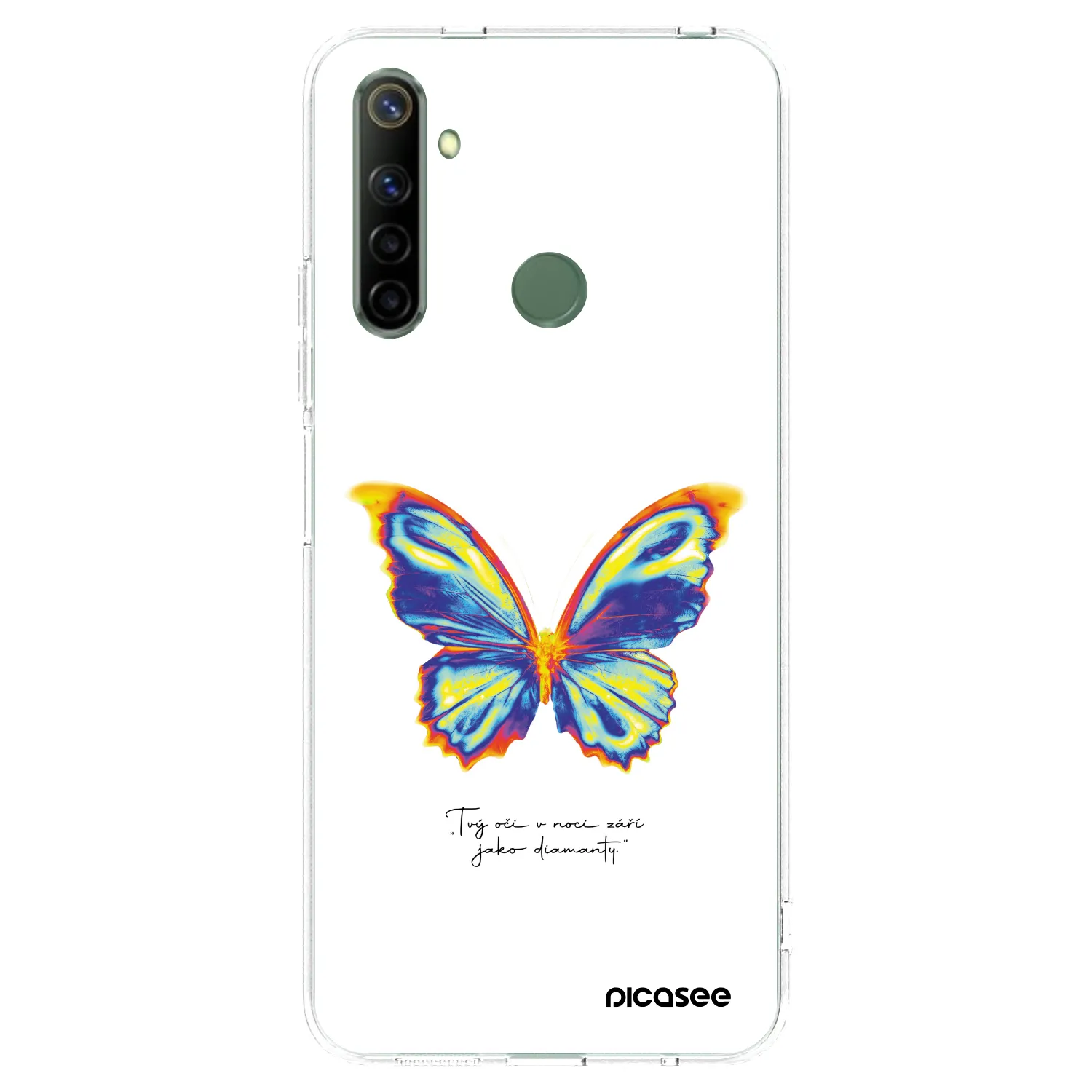 Picasee silikonska prozirna maskica za Realme 6i - Diamanty White