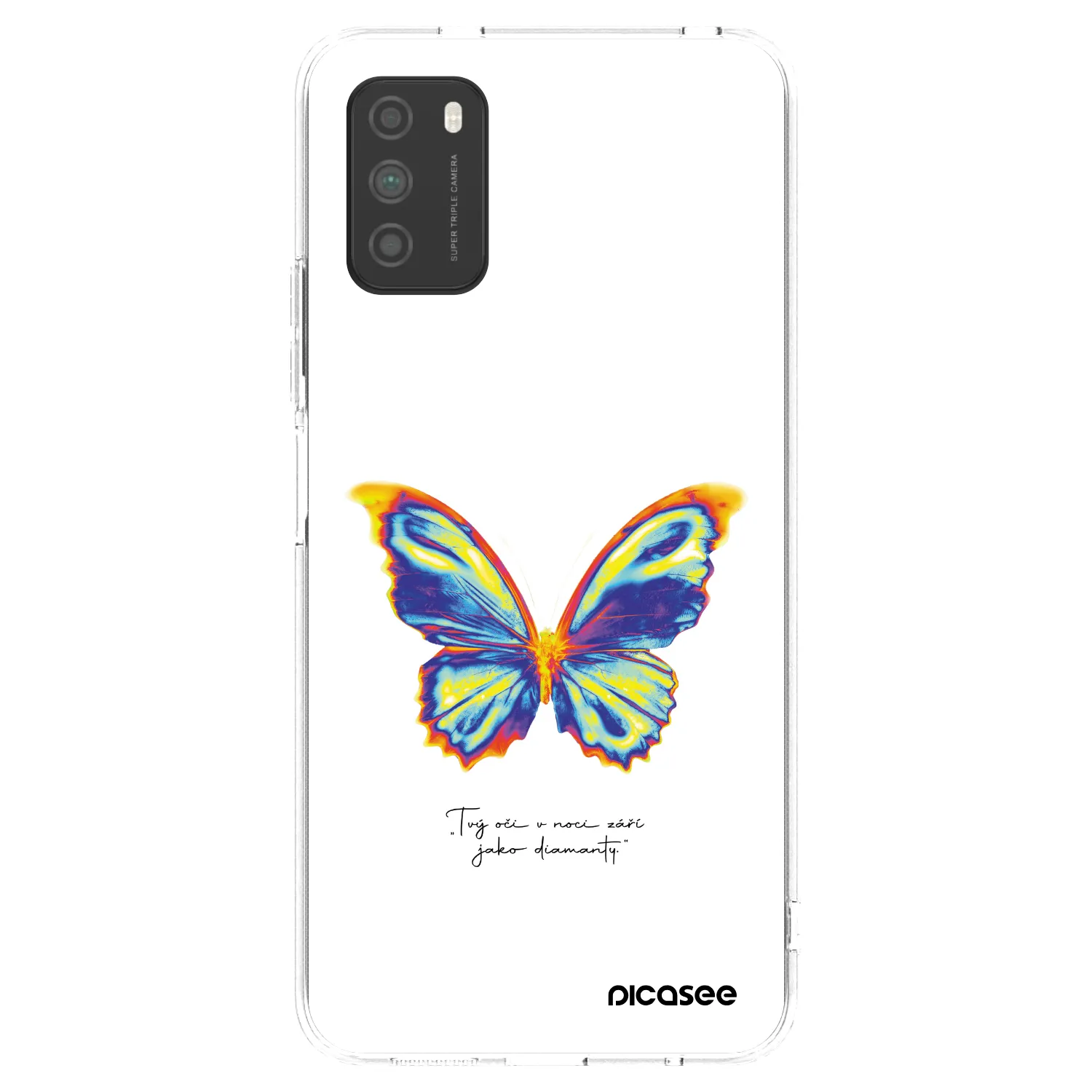 Picasee silikonska prozirna maskica za Xiaomi Poco M3 - Diamanty White