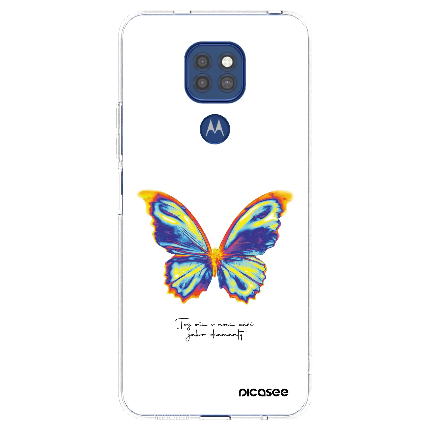 Picasee silikonska prozirna maskica za Motorola Moto G9 Play - Diamanty White