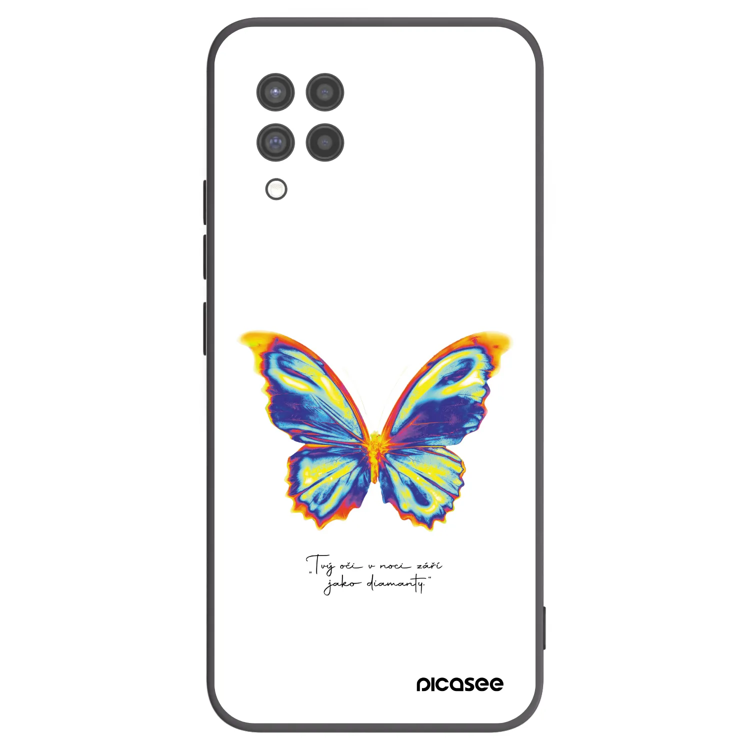 Picasee crna silikonska maskica za Samsung Galaxy A42 A426B - Diamanty White
