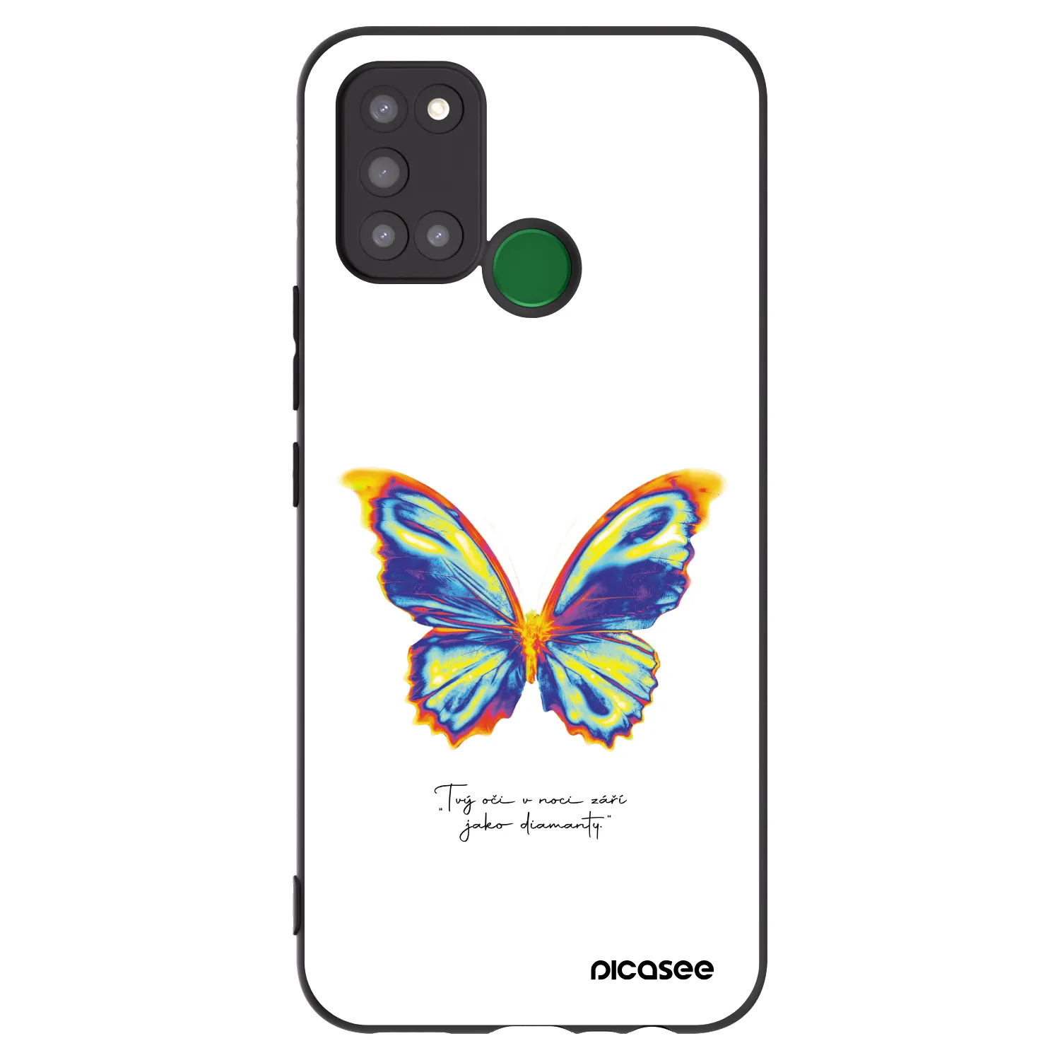 Picasee crna silikonska maskica za Realme 7i - Diamanty White