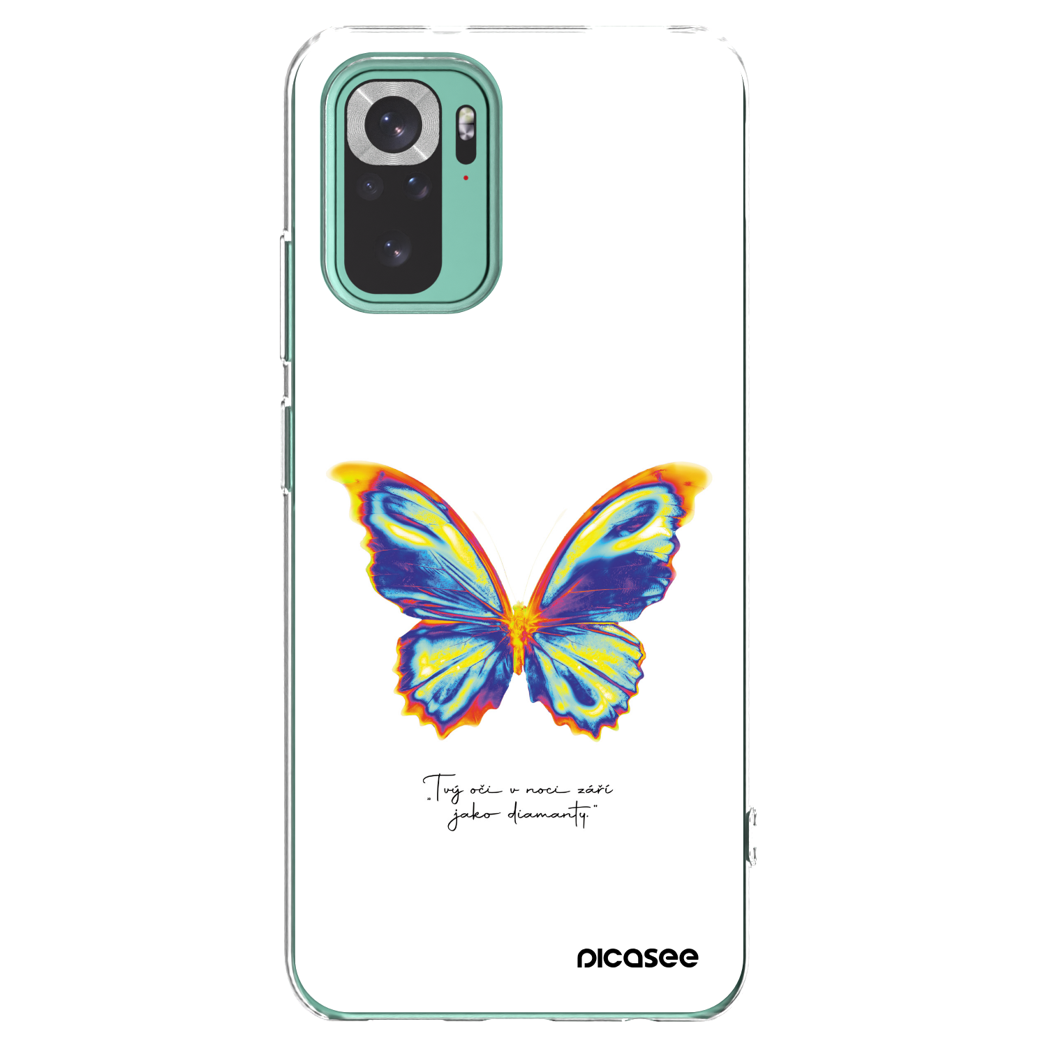Picasee silikonska prozirna maskica za Xiaomi Redmi Note 10 Pro - Diamanty White