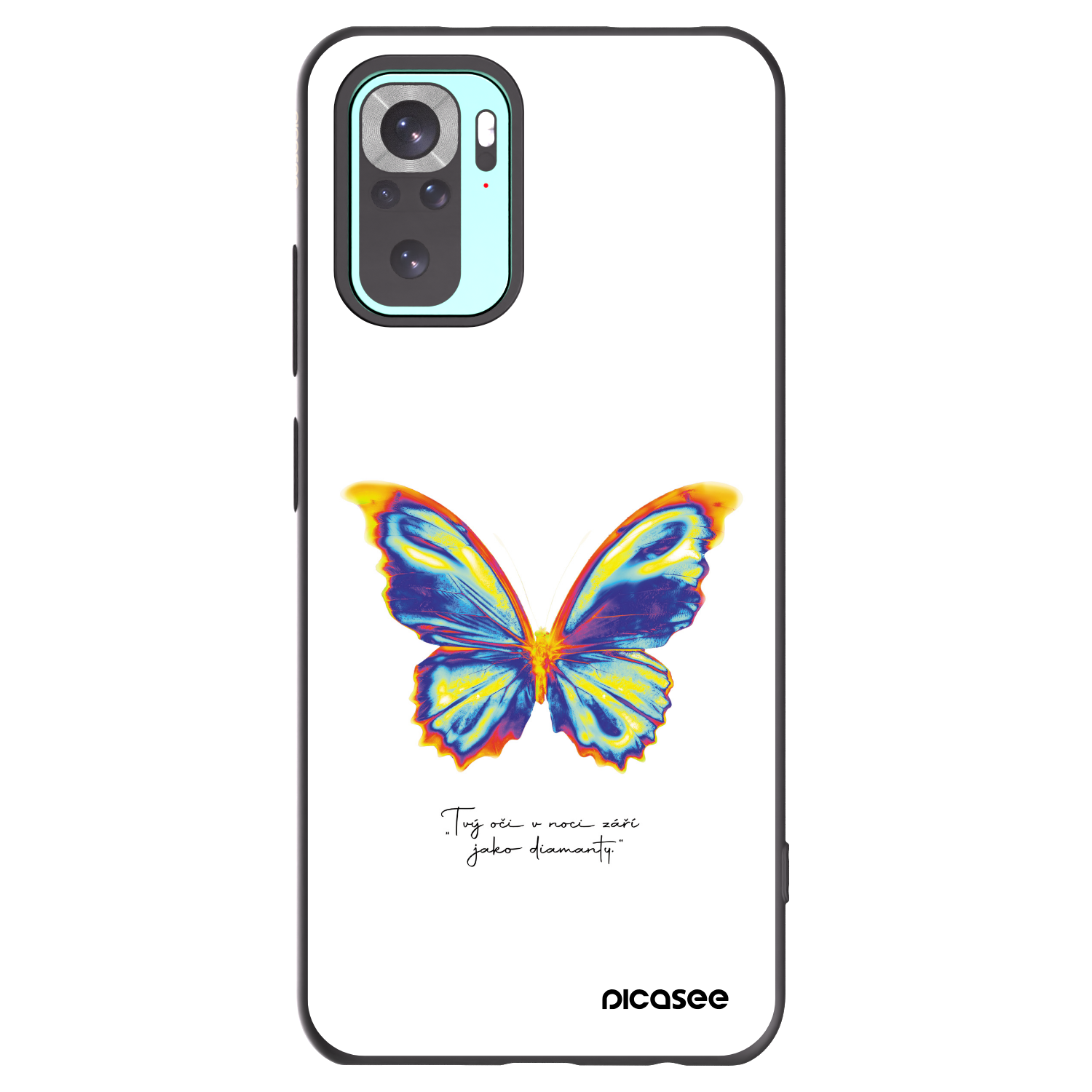 Picasee crna silikonska maskica za Xiaomi Redmi Note 10 Pro - Diamanty White