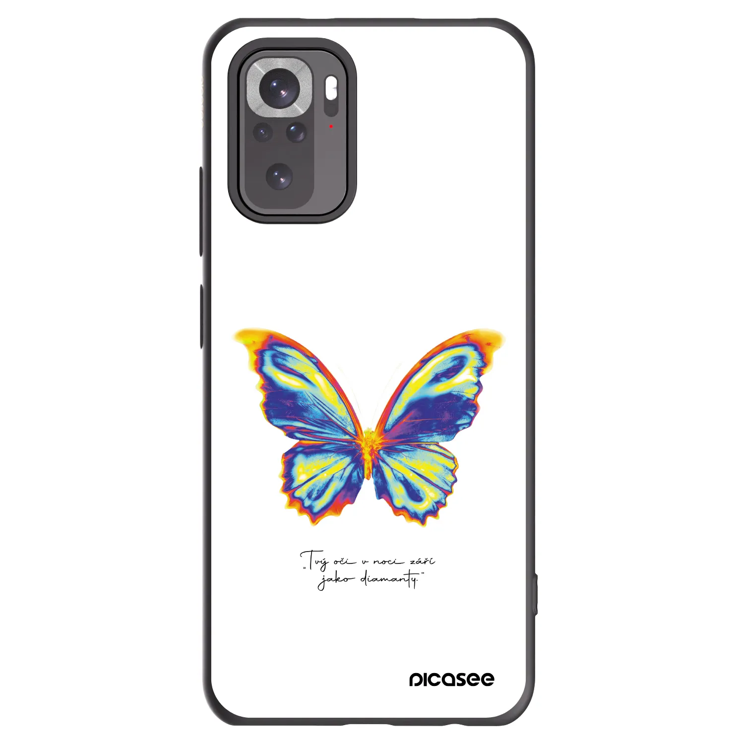 Picasee crna silikonska maskica za Xiaomi Redmi Note 10S - Diamanty White