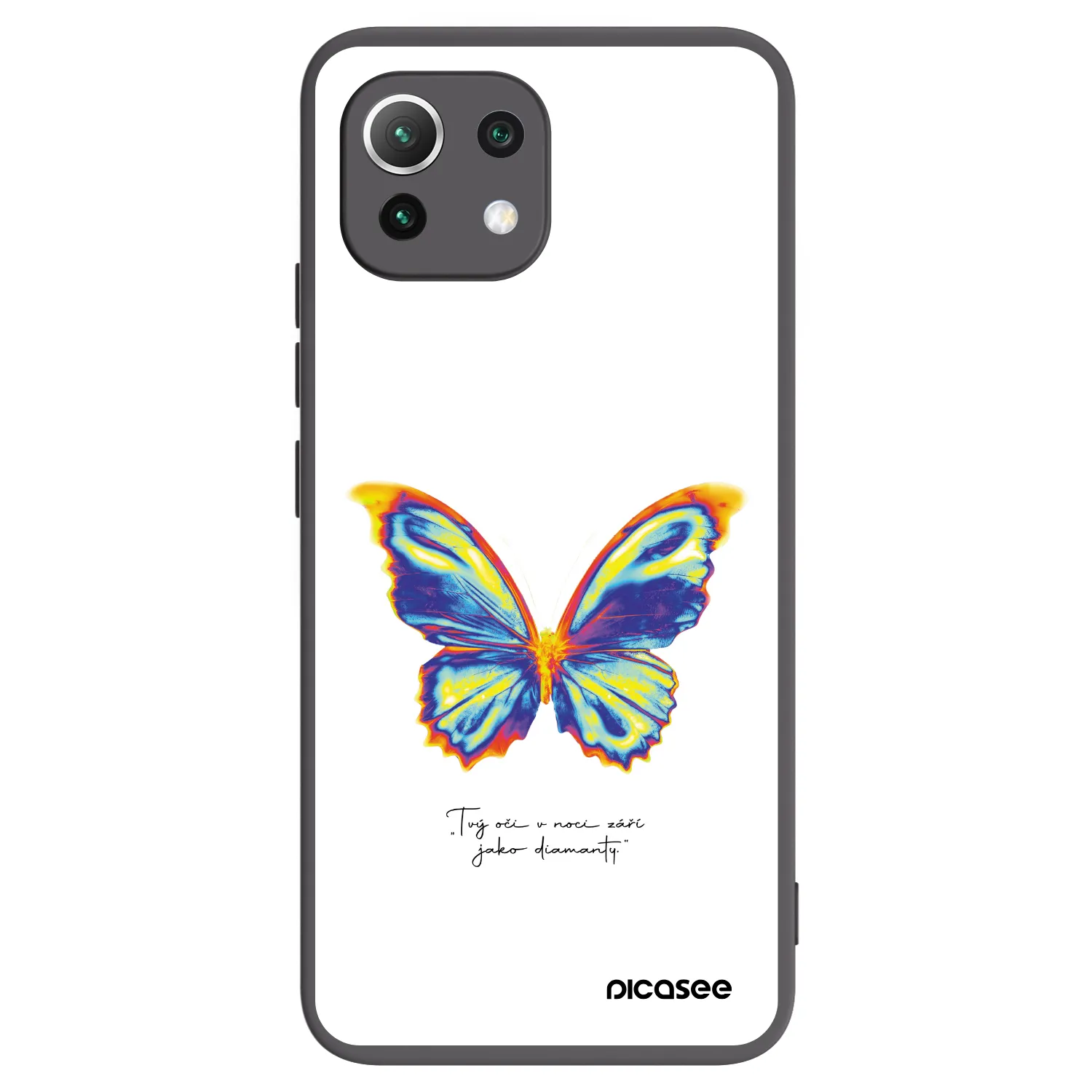 Picasee crna silikonska maskica za Xiaomi Mi 11 Lite - Diamanty White