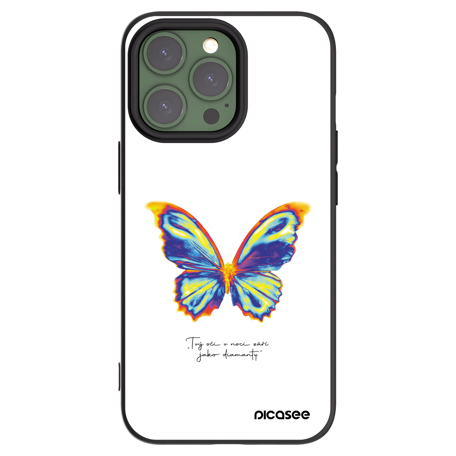 Picasee crna silikonska maskica za Apple iPhone 13 Pro - Diamanty White