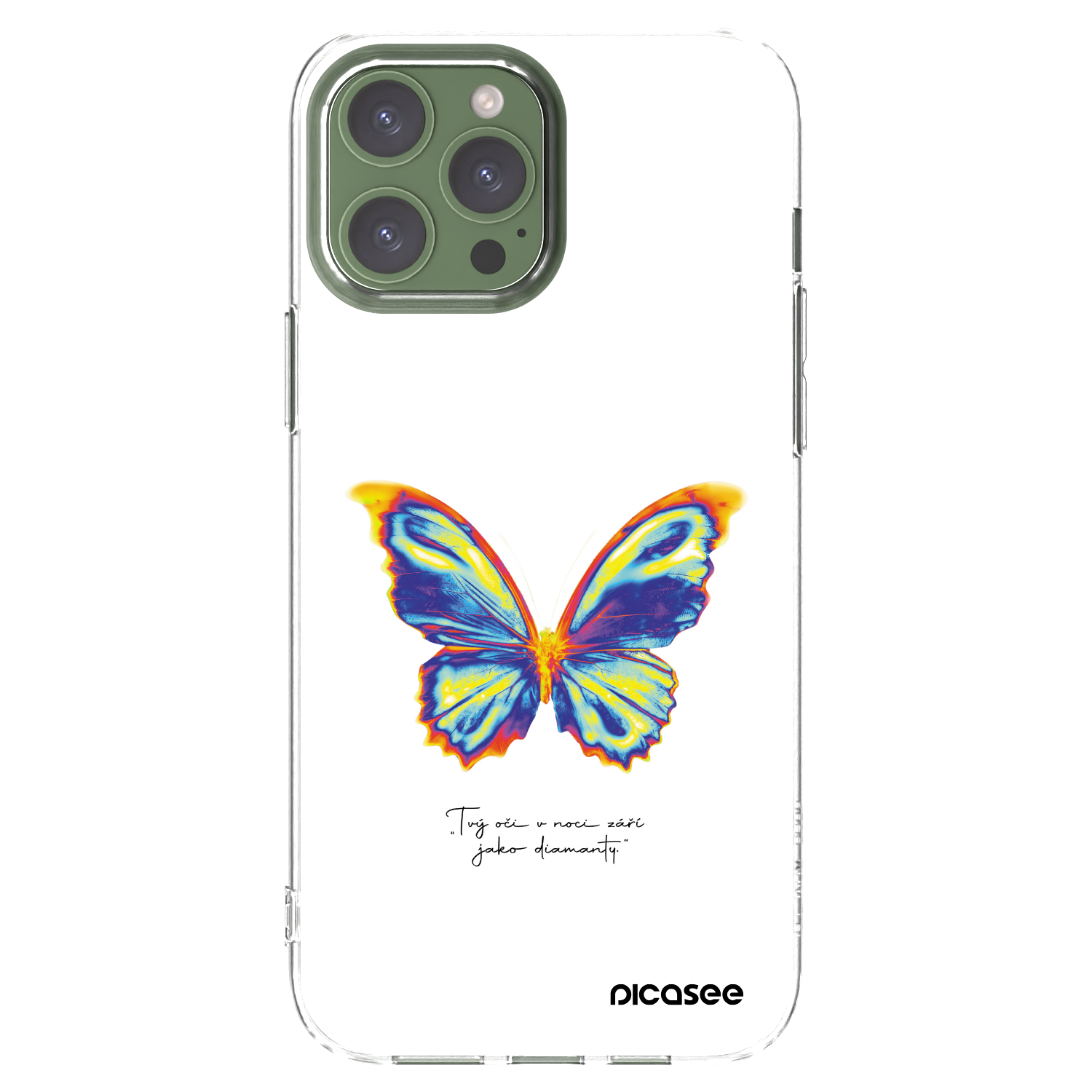 Picasee silikonska prozirna maskica za Apple iPhone 13 Pro Max - Diamanty White