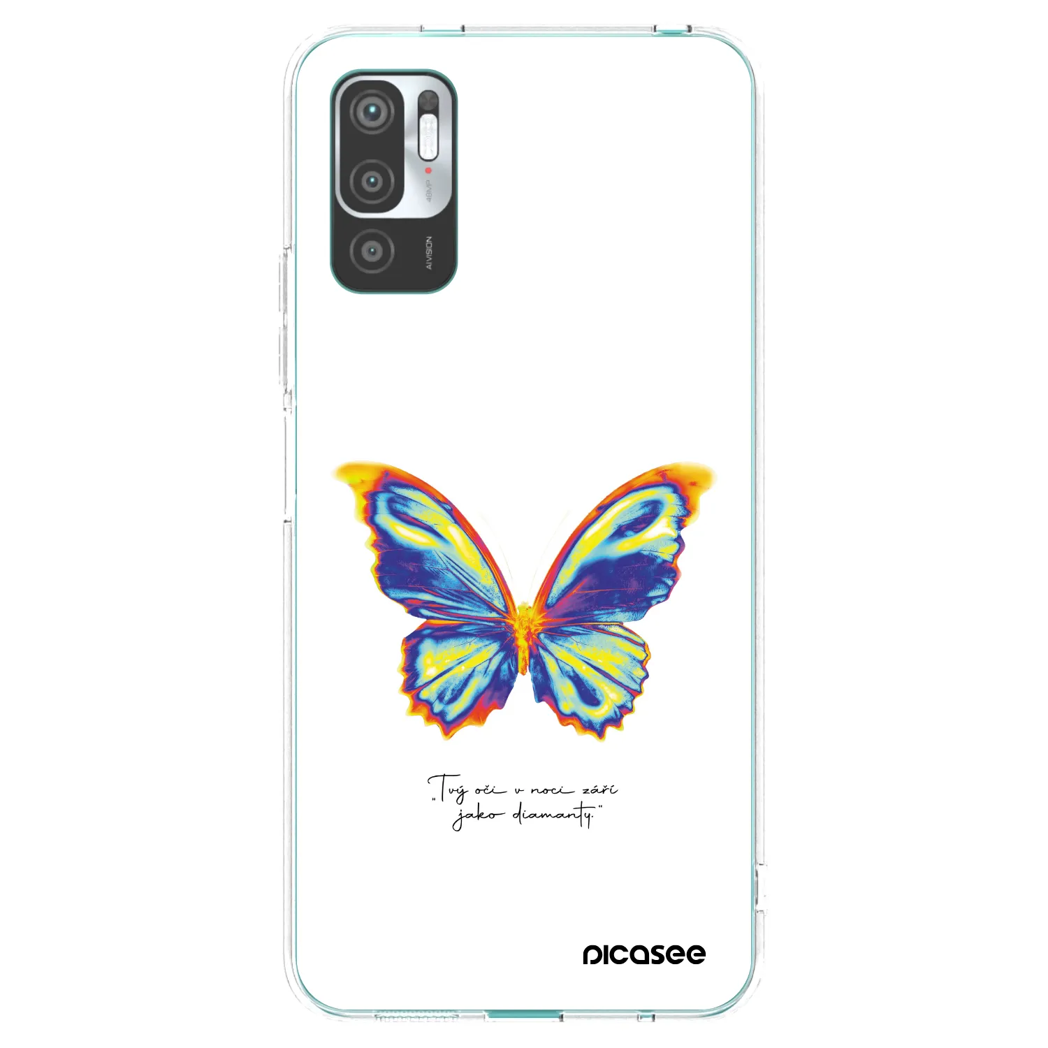 Picasee silikonska prozirna maskica za Xiaomi Redmi Note 10 5G - Diamanty White