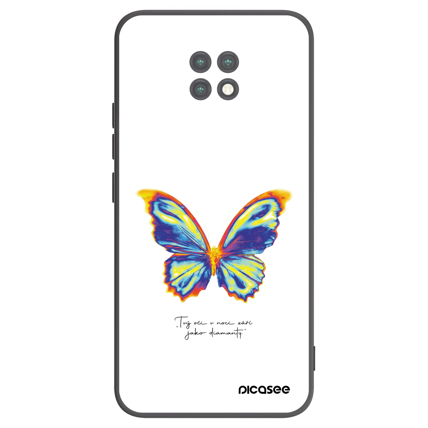 Picasee crna silikonska maskica za Xiaomi Redmi Note 9T - Diamanty White