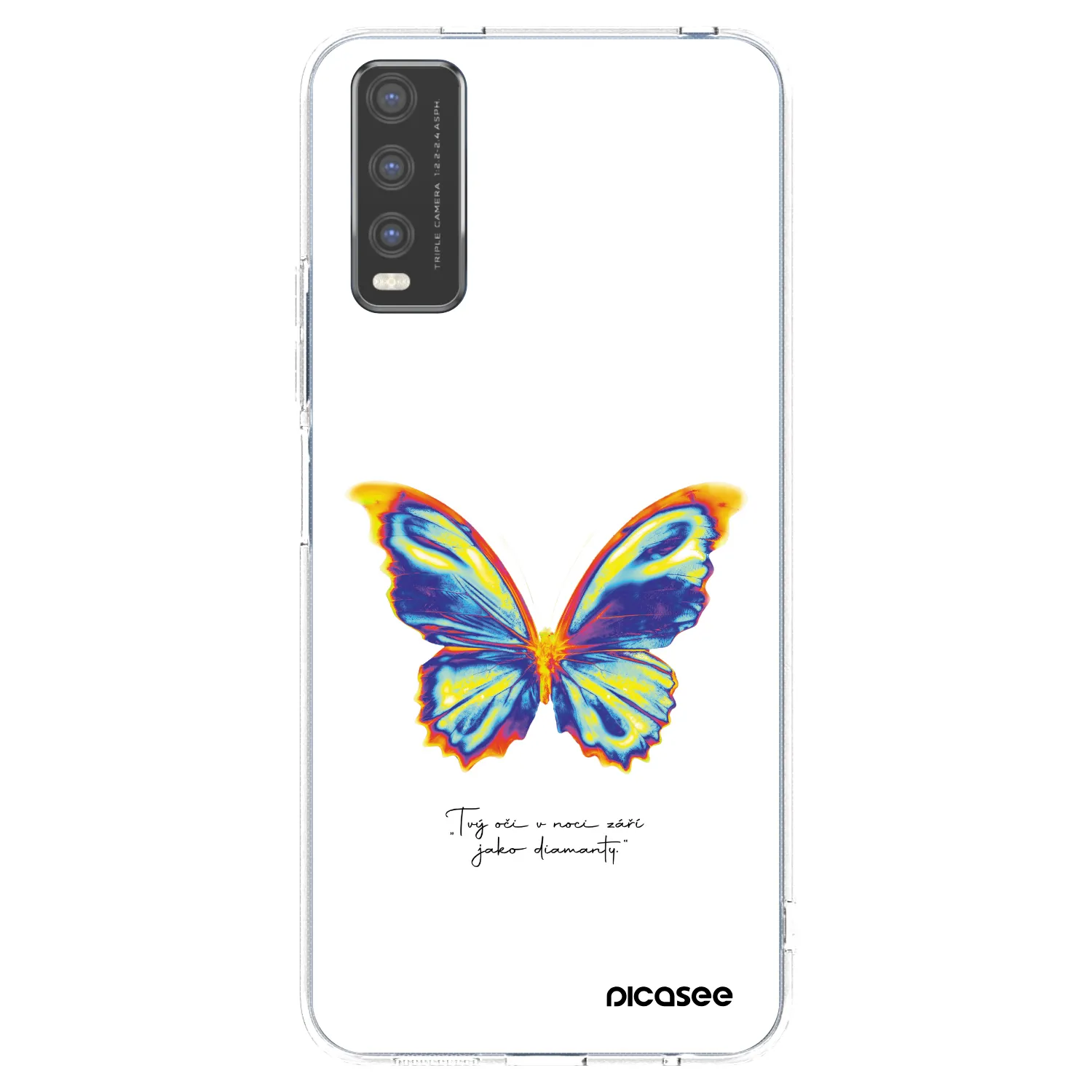 Picasee silikonska prozirna maskica za Vivo Y20s - Diamanty White