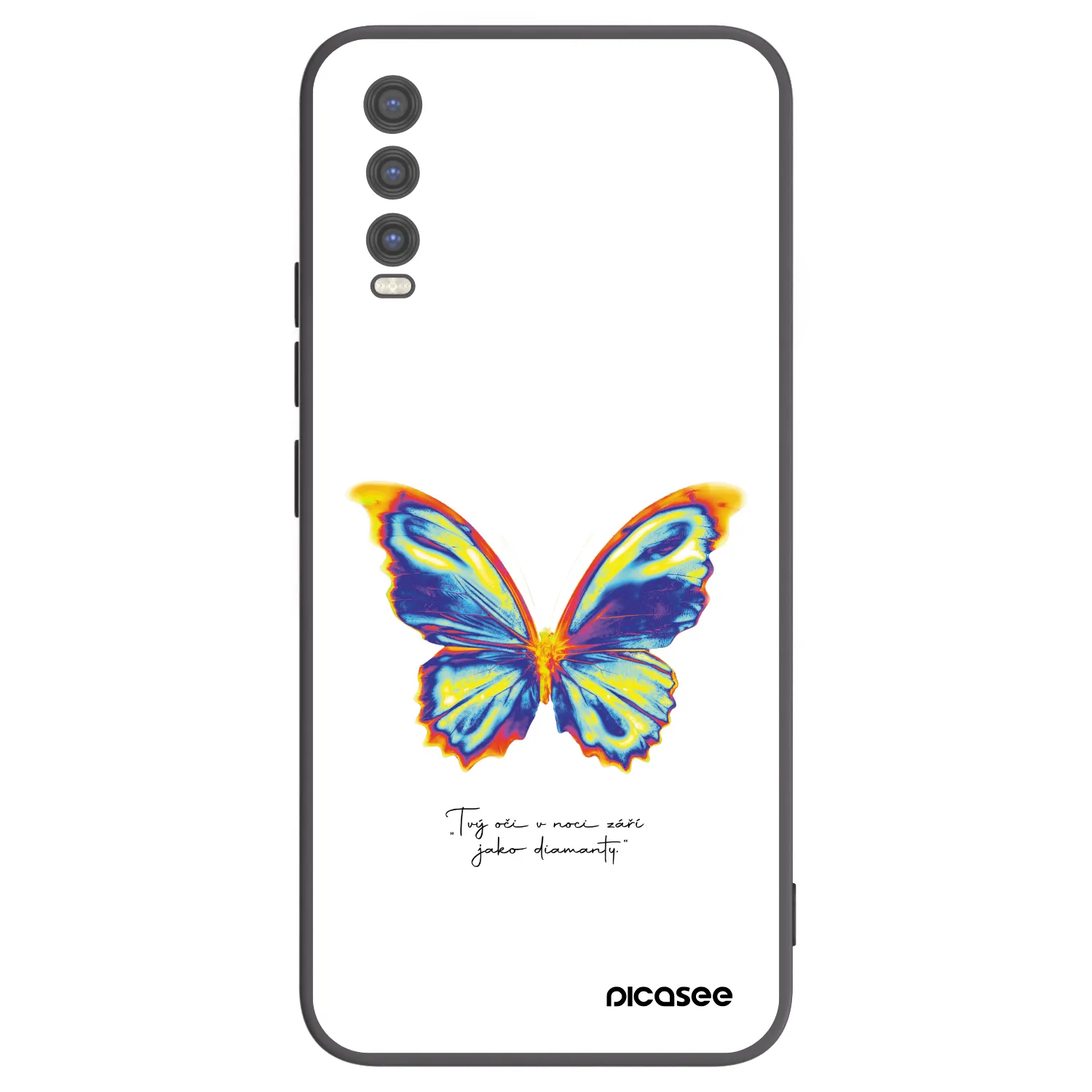 Picasee crna silikonska maskica za Vivo Y20s - Diamanty White