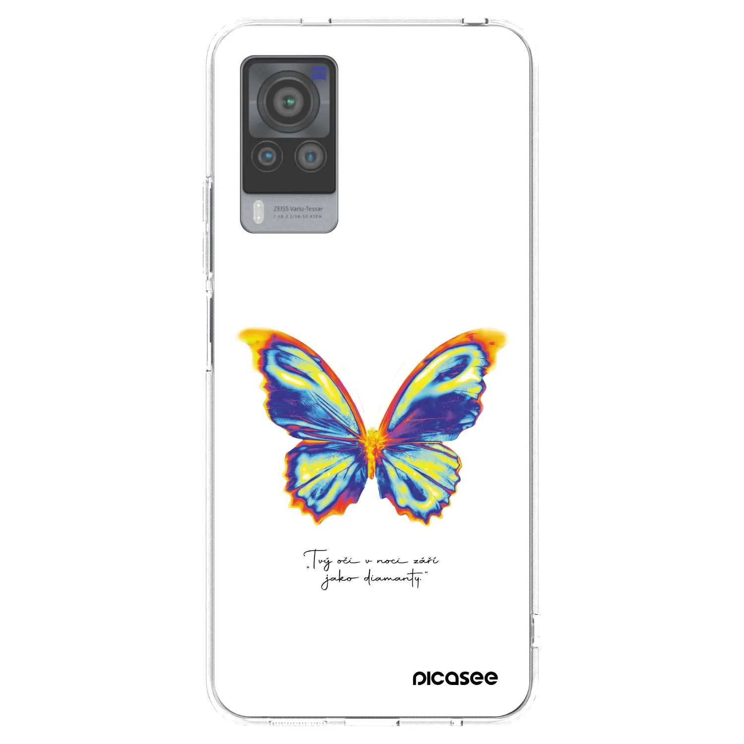 Picasee silikonska prozirna maskica za Vivo X60 Pro 5G - Diamanty White