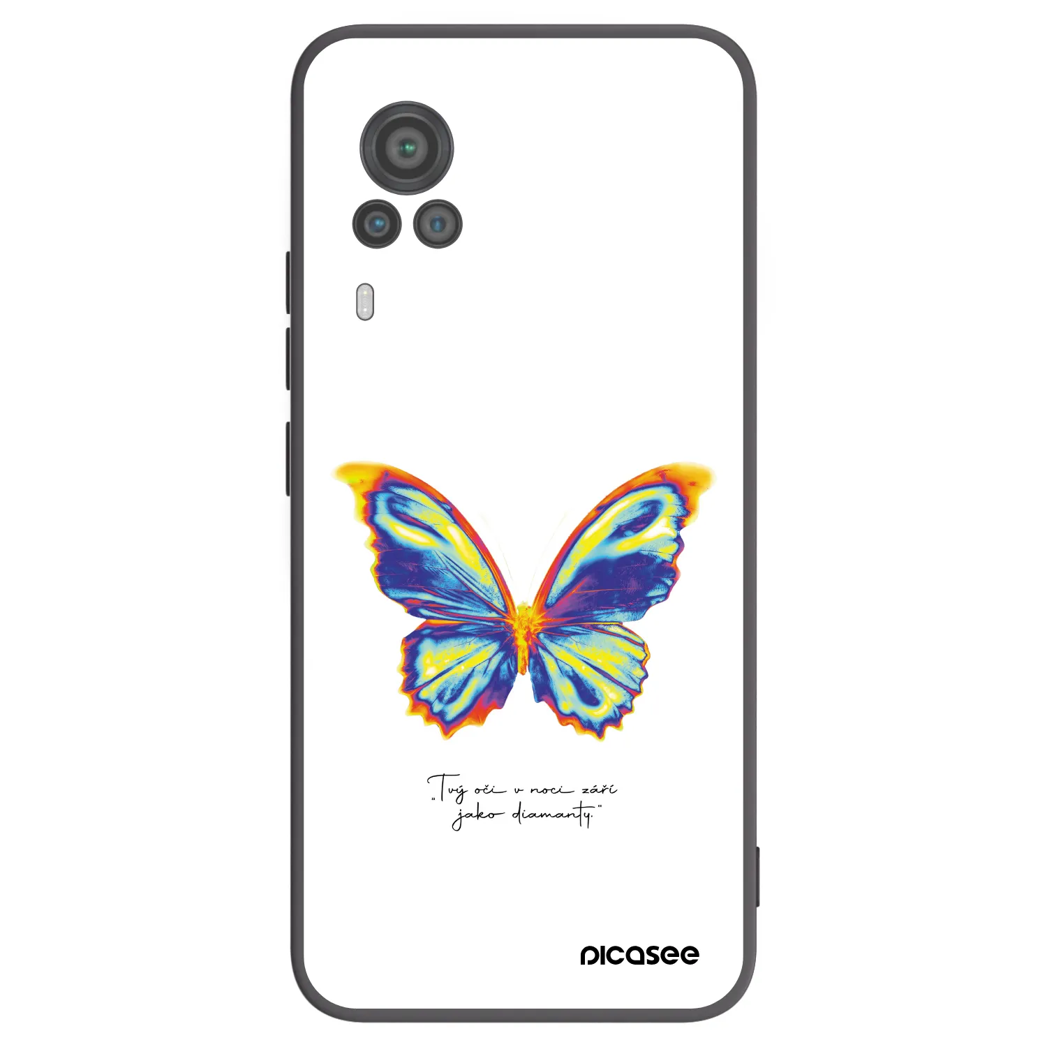 Picasee crna silikonska maskica za Vivo X60 Pro 5G - Diamanty White