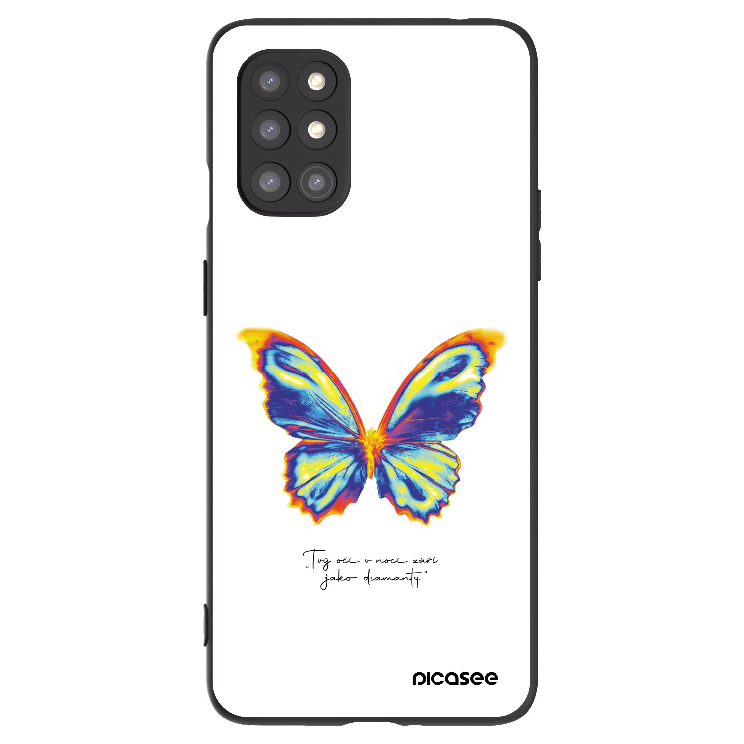 Picasee crna silikonska maskica za OnePlus 8T - Diamanty White