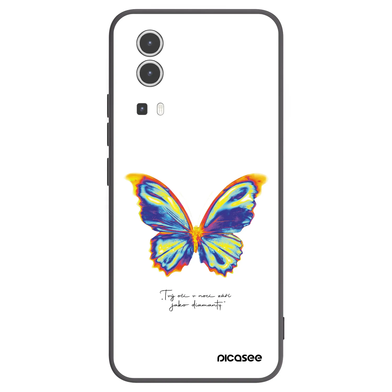 Picasee crna silikonska maskica za Vivo Y72 5G - Diamanty White