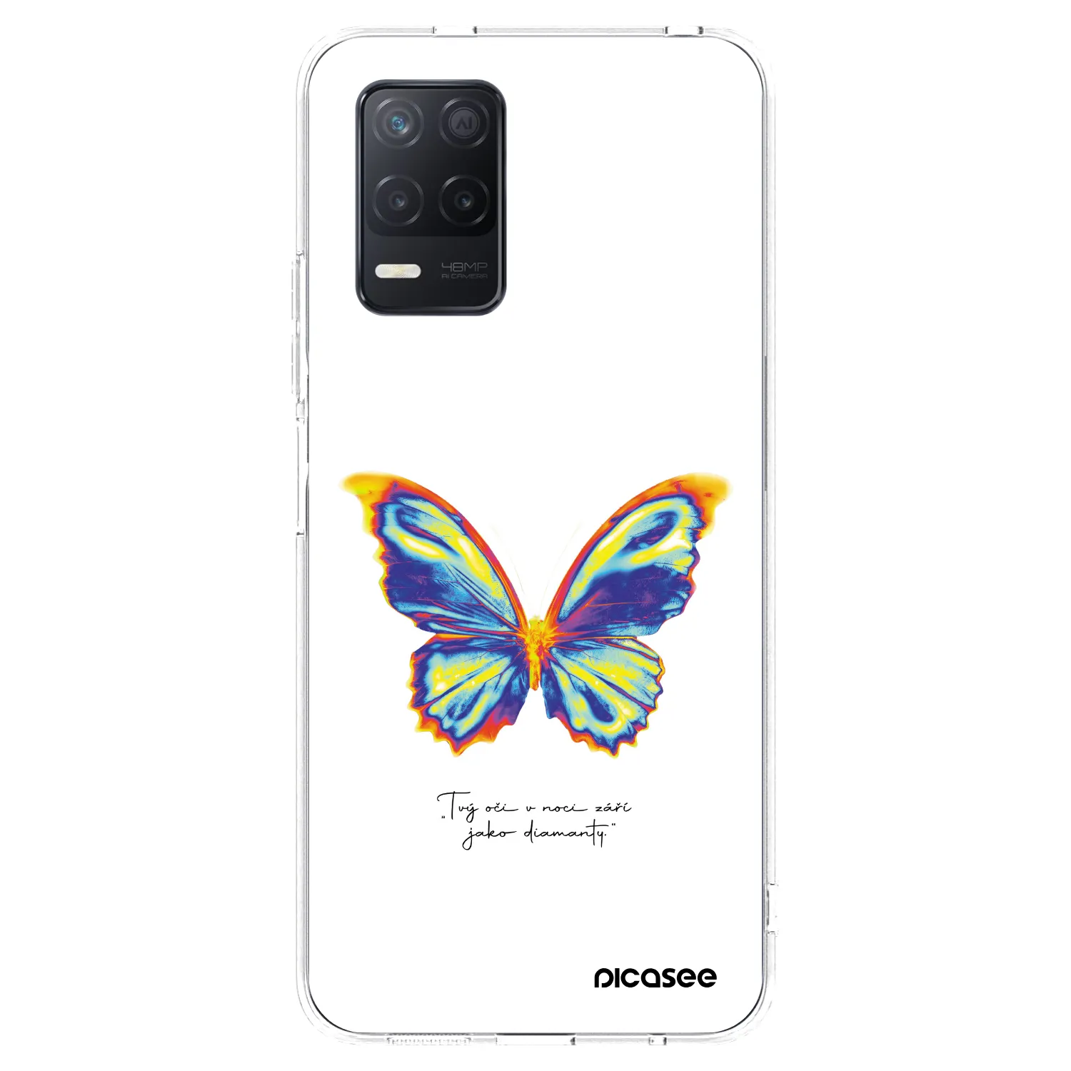 Picasee silikonska prozirna maskica za Realme 8 5G - Diamanty White