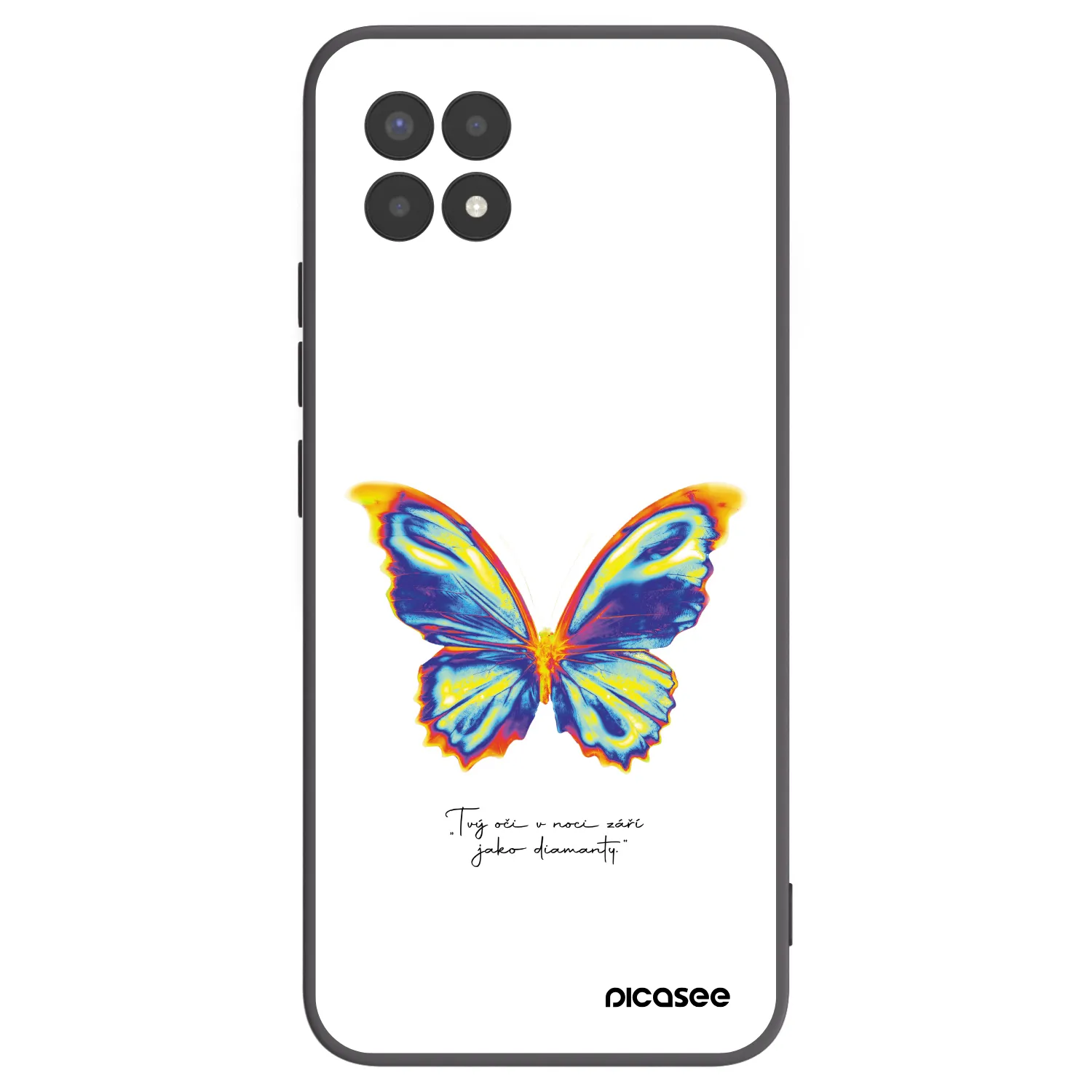 Picasee crna silikonska maskica za Realme 8i - Diamanty White