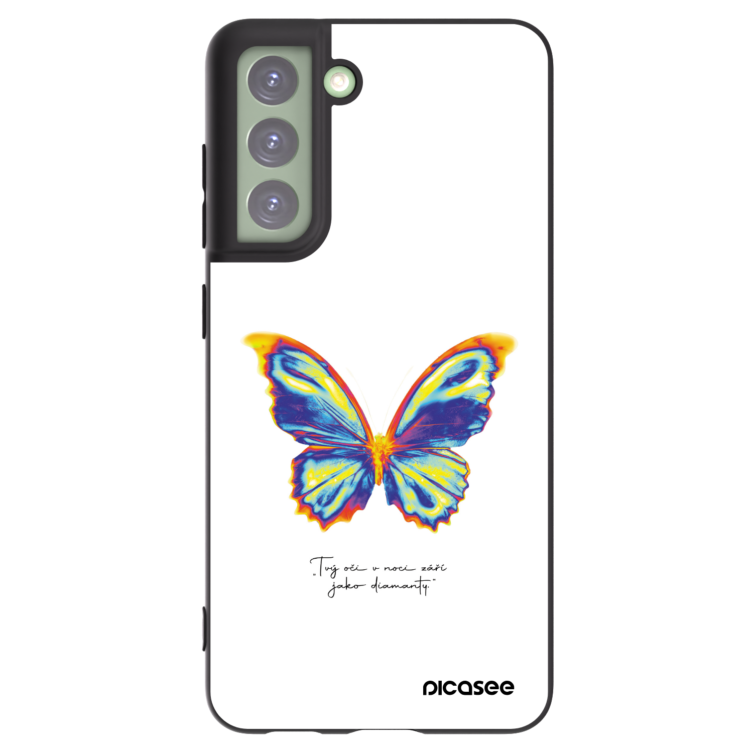 Picasee crna silikonska maskica za Samsung Galaxy S21 FE 5G - Diamanty White