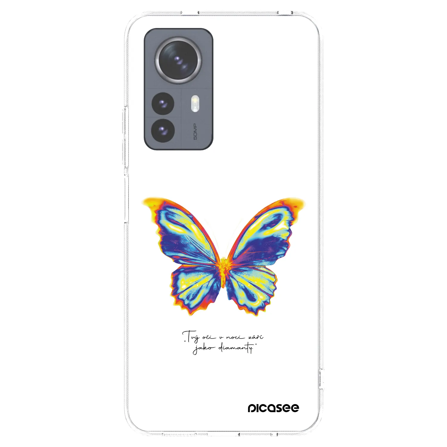 Picasee silikonska prozirna maskica za Xiaomi 12 Pro - Diamanty White